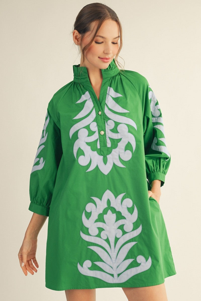 Baroque Mini Dress