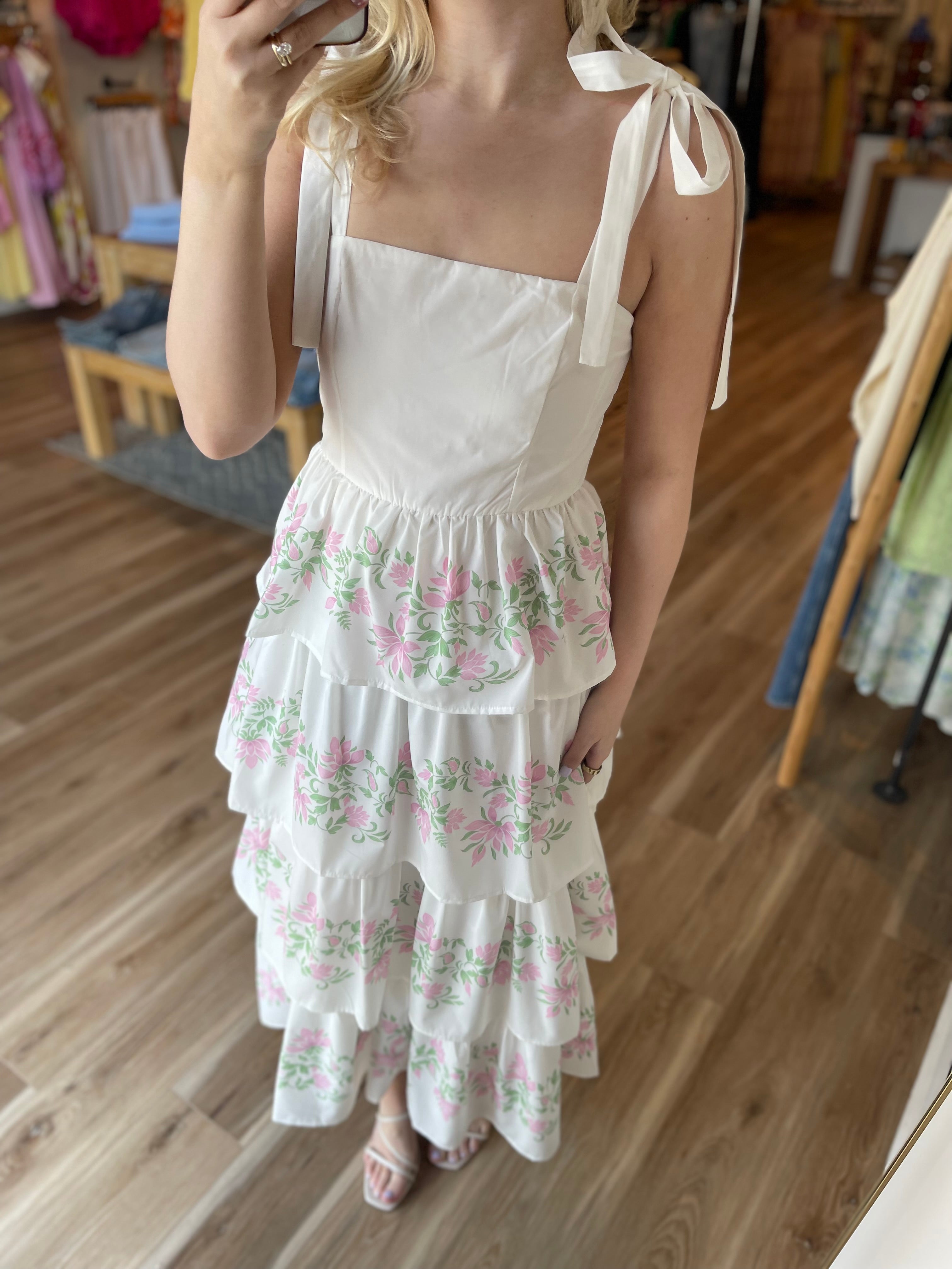 Sage Floral Maxi Dress