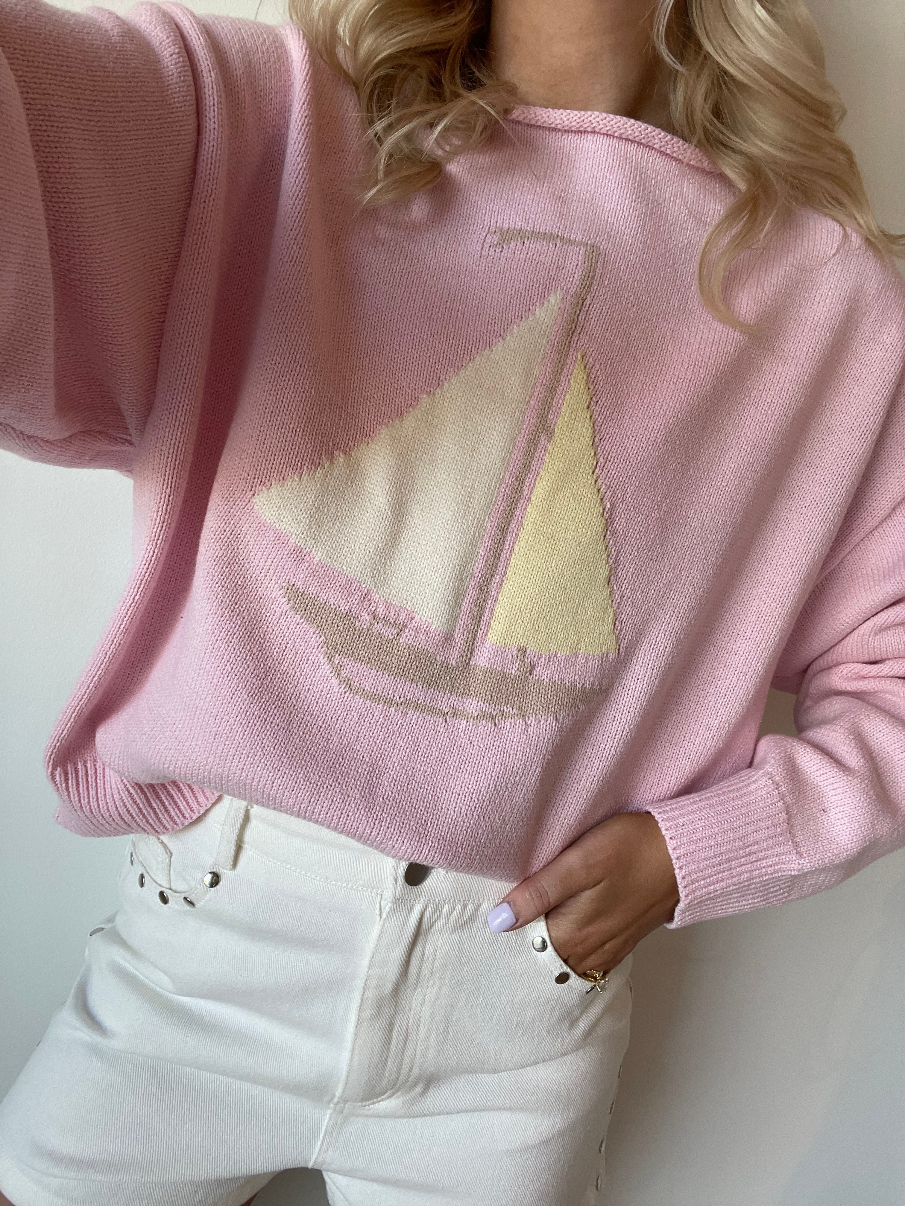 Sailboat Roll Neck Sweater