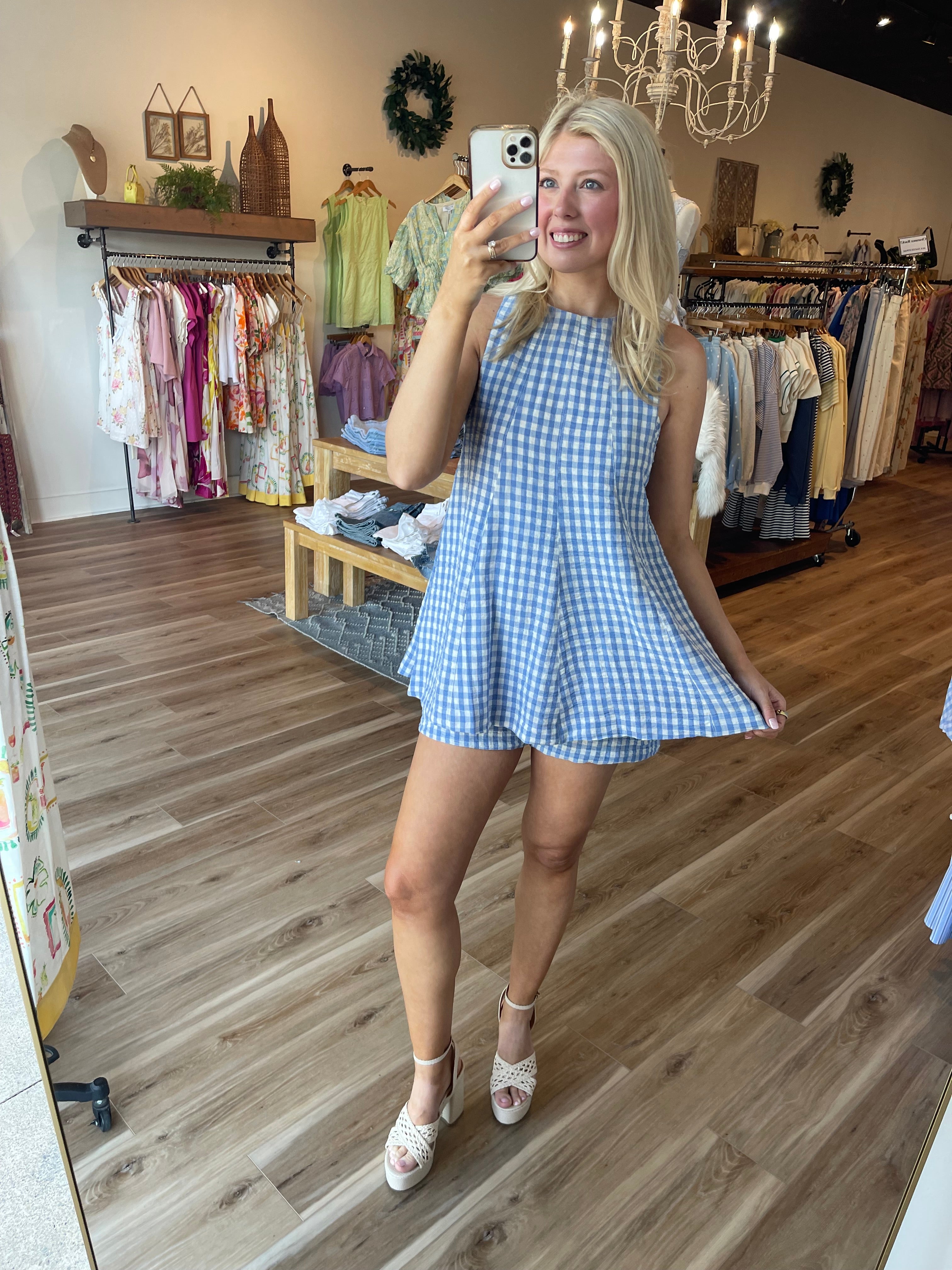 Farah Gingham Romper