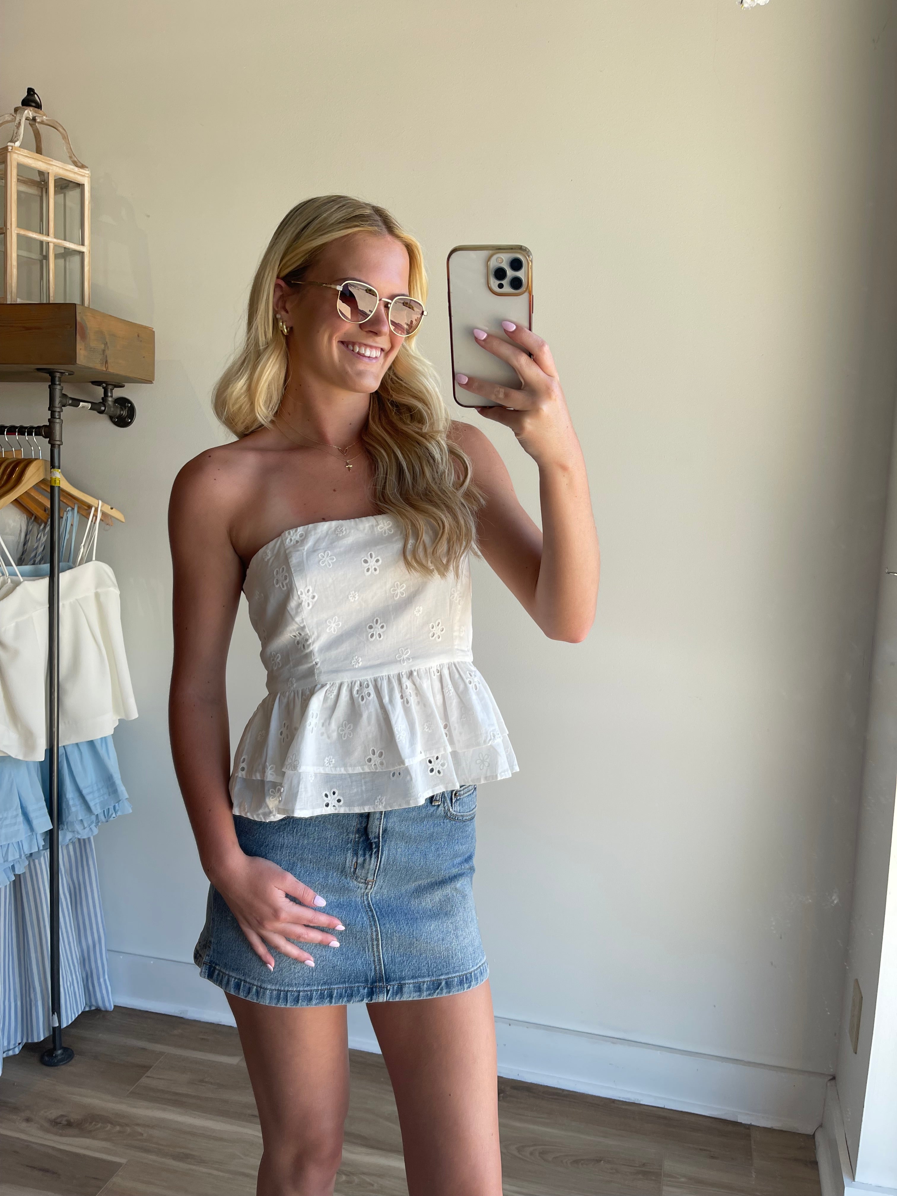 Malibu Eyelet Top