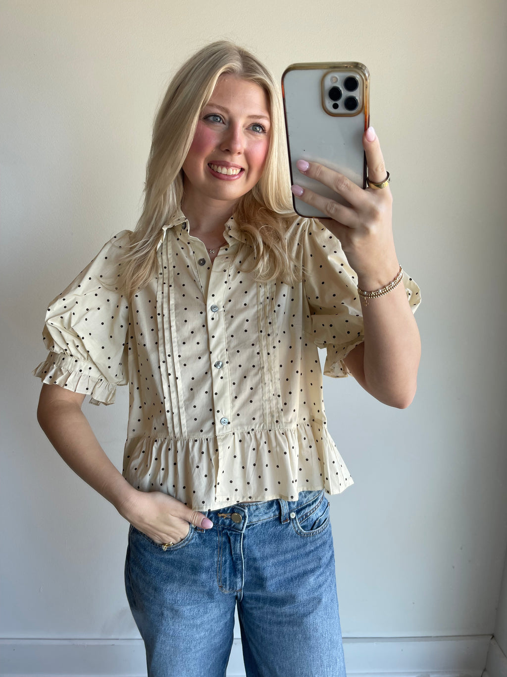 Maggie Polka Dot Blouse