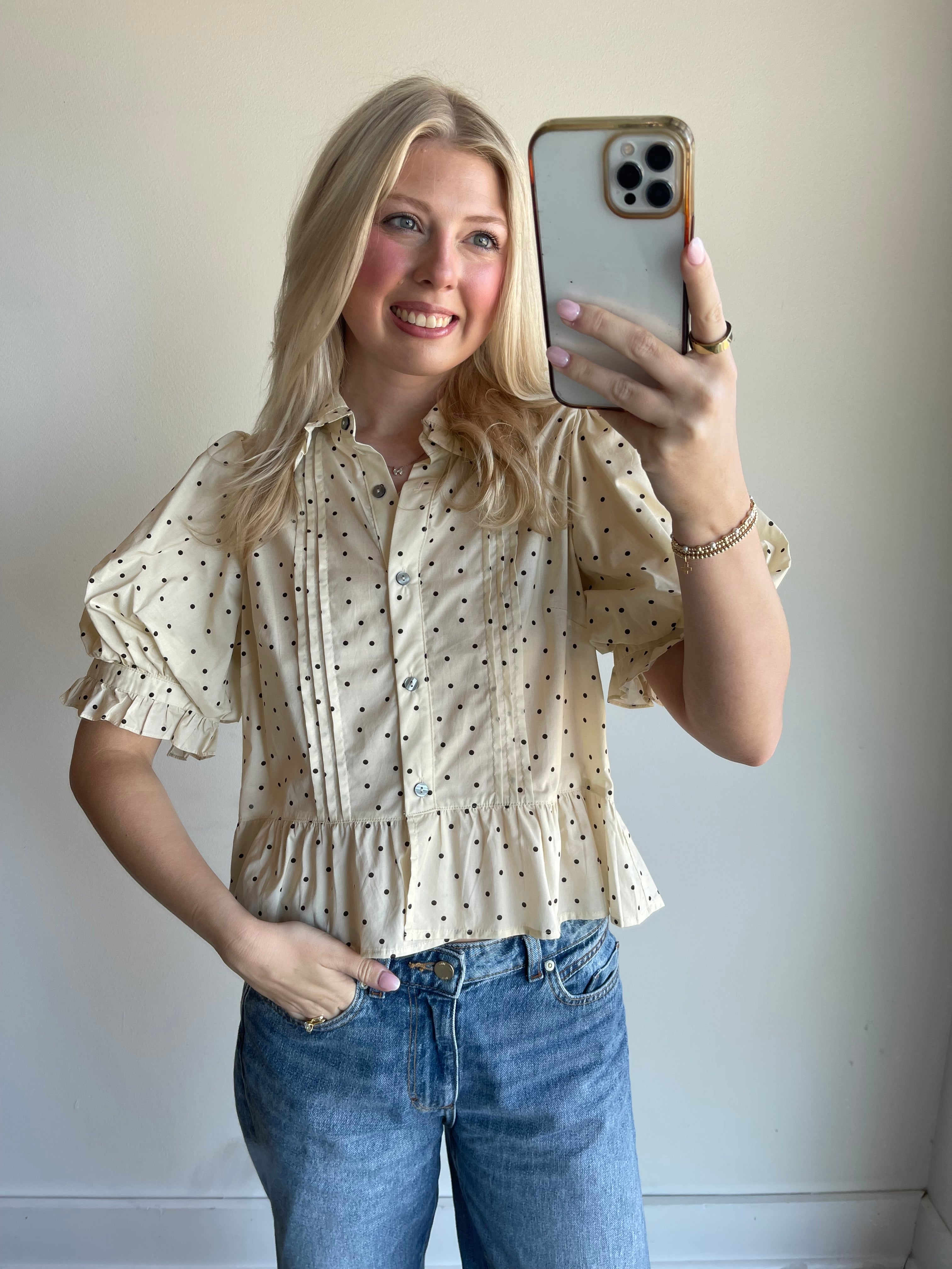 Maggie Polka Dot Blouse