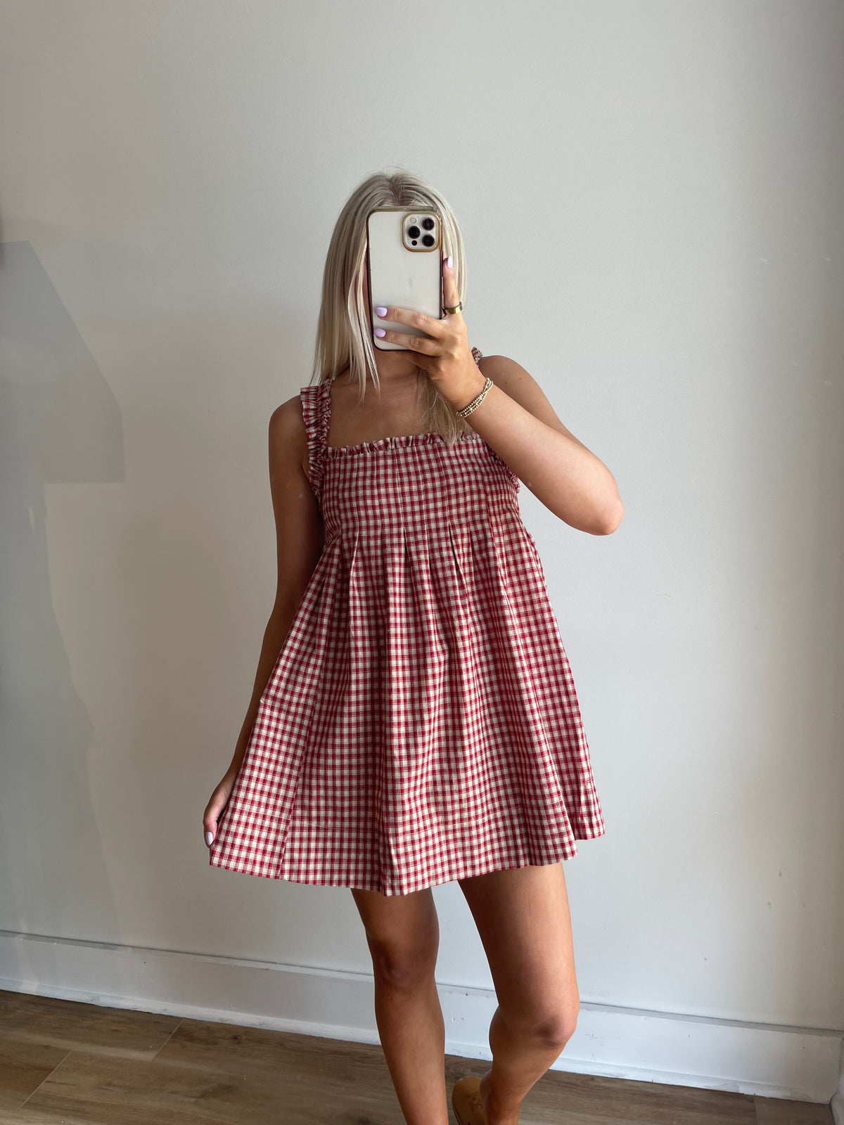 Ruby Gingham Mini Dress