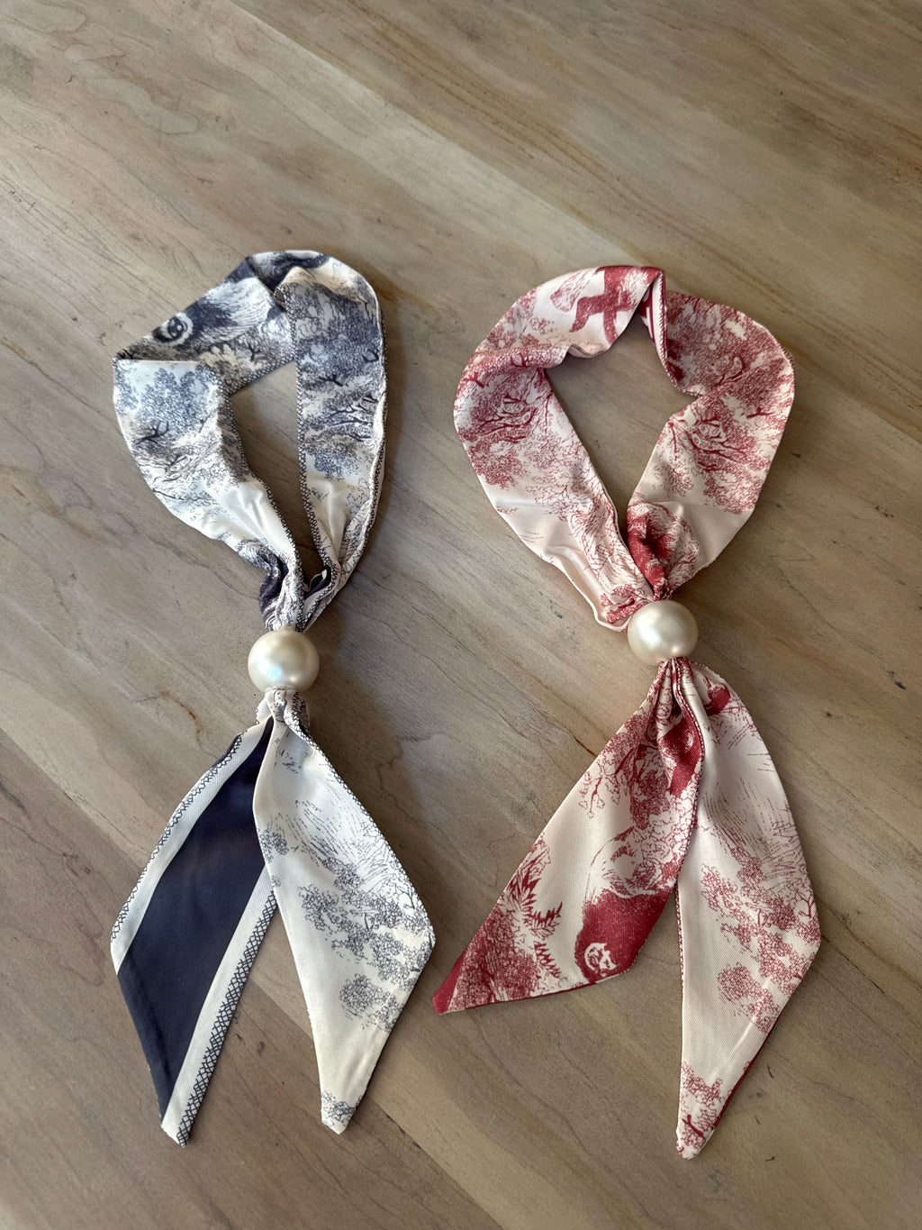 BC Scarf with Pearl Clasp