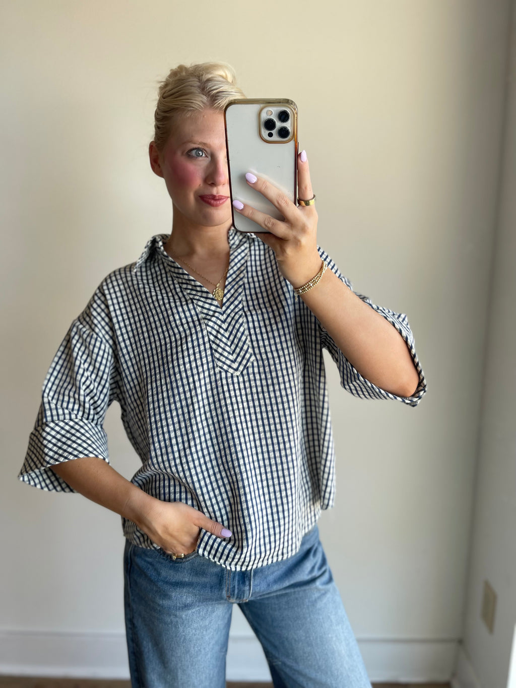 Lauren Gingham Blouse
