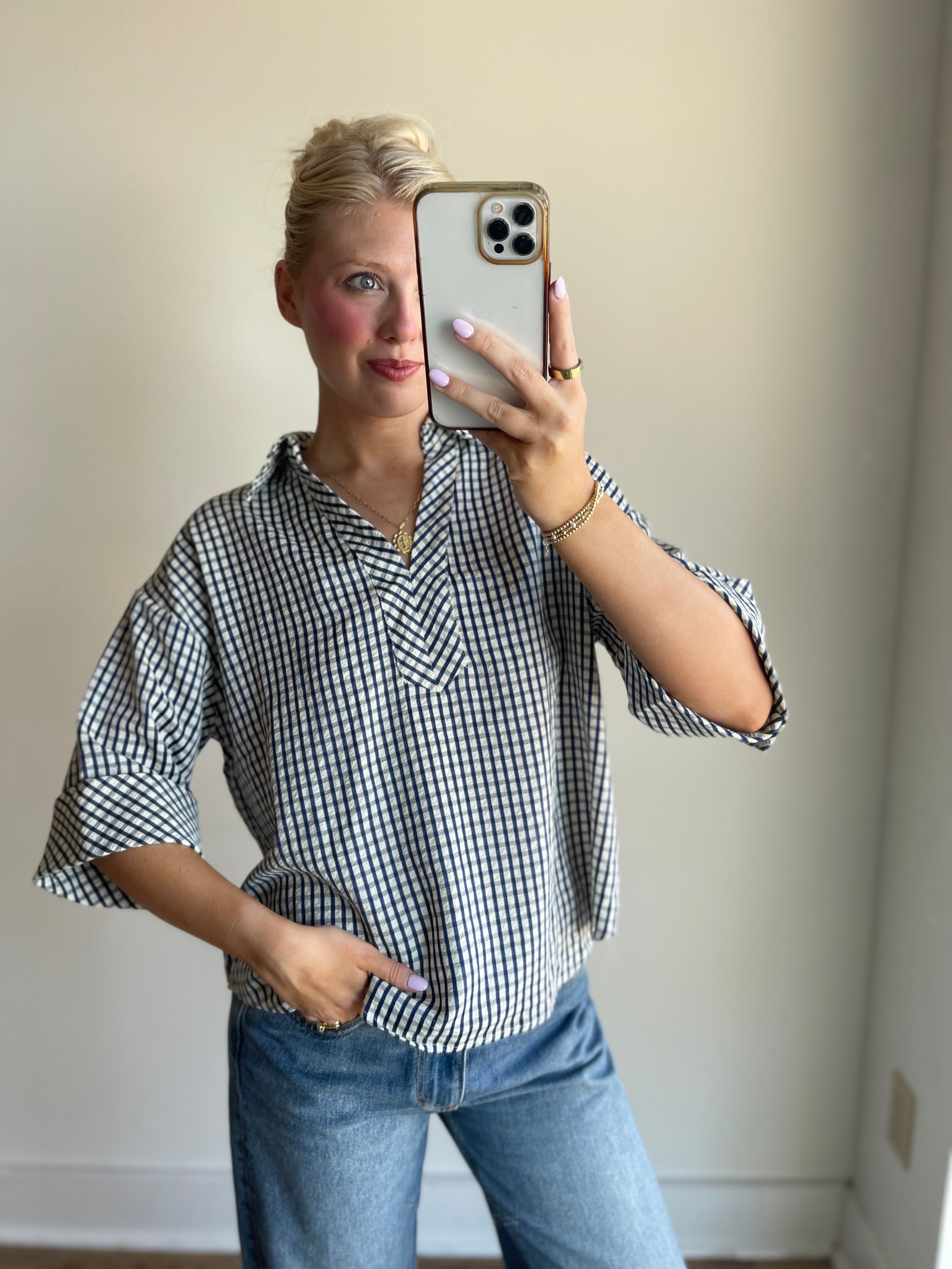 Lauren Gingham Blouse