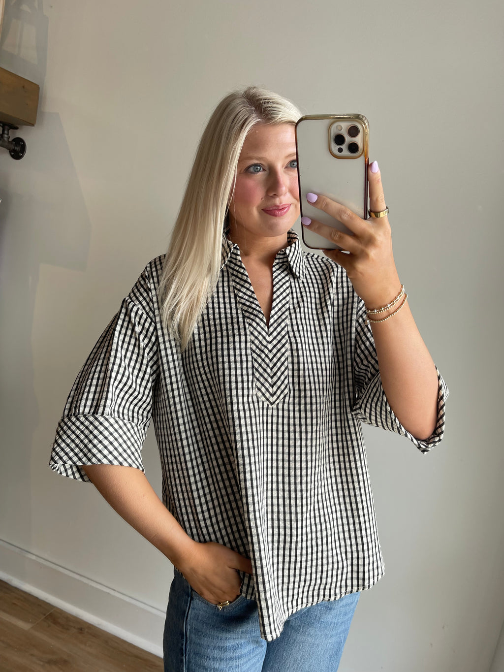 Lauren Gingham Blouse