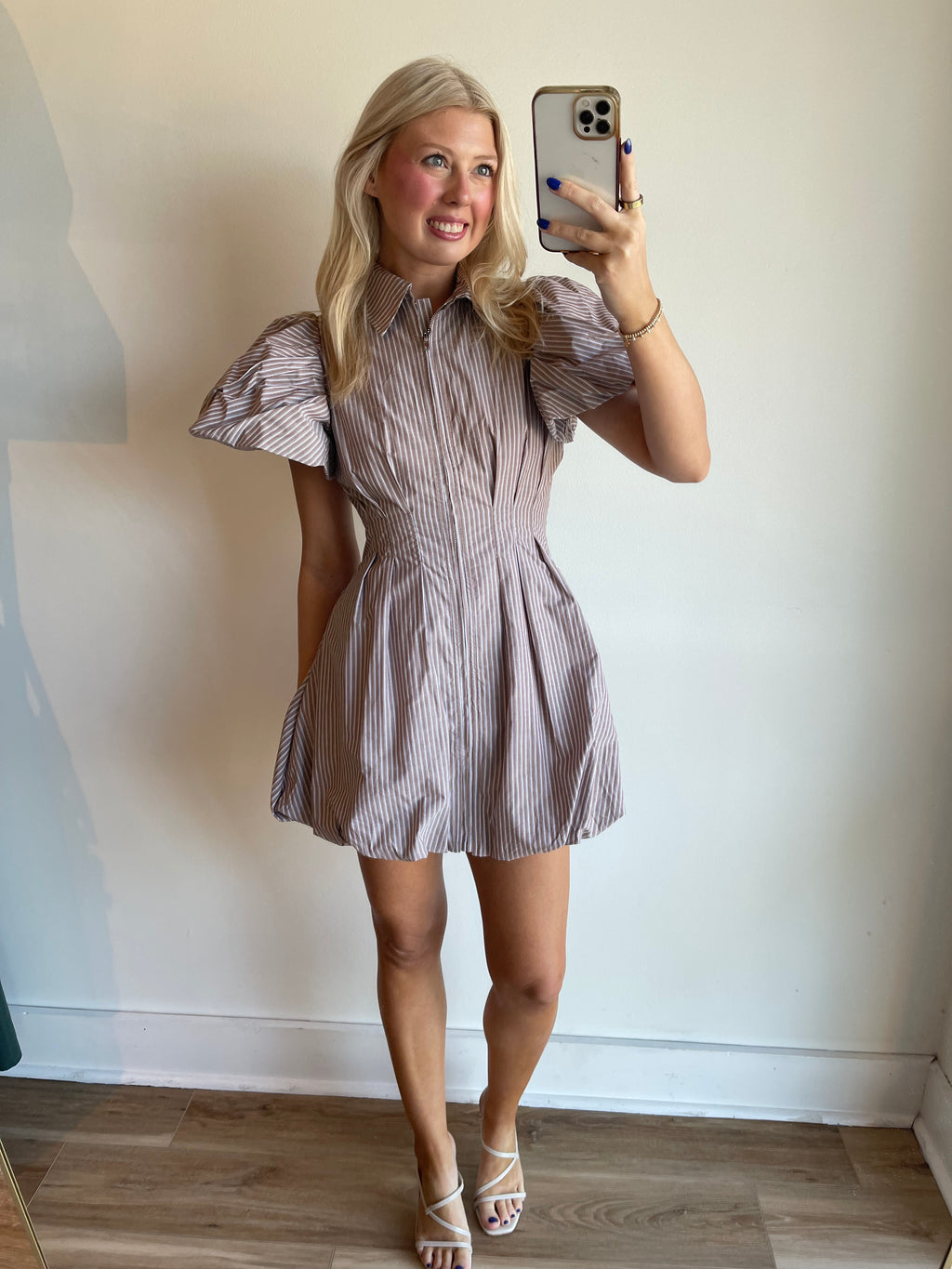 Neve Bubble Hem Mini Dress