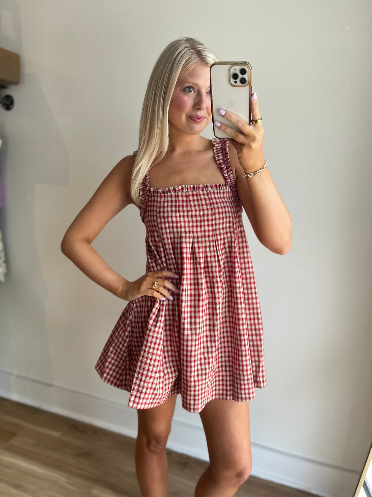 Ruby Gingham Mini Dress