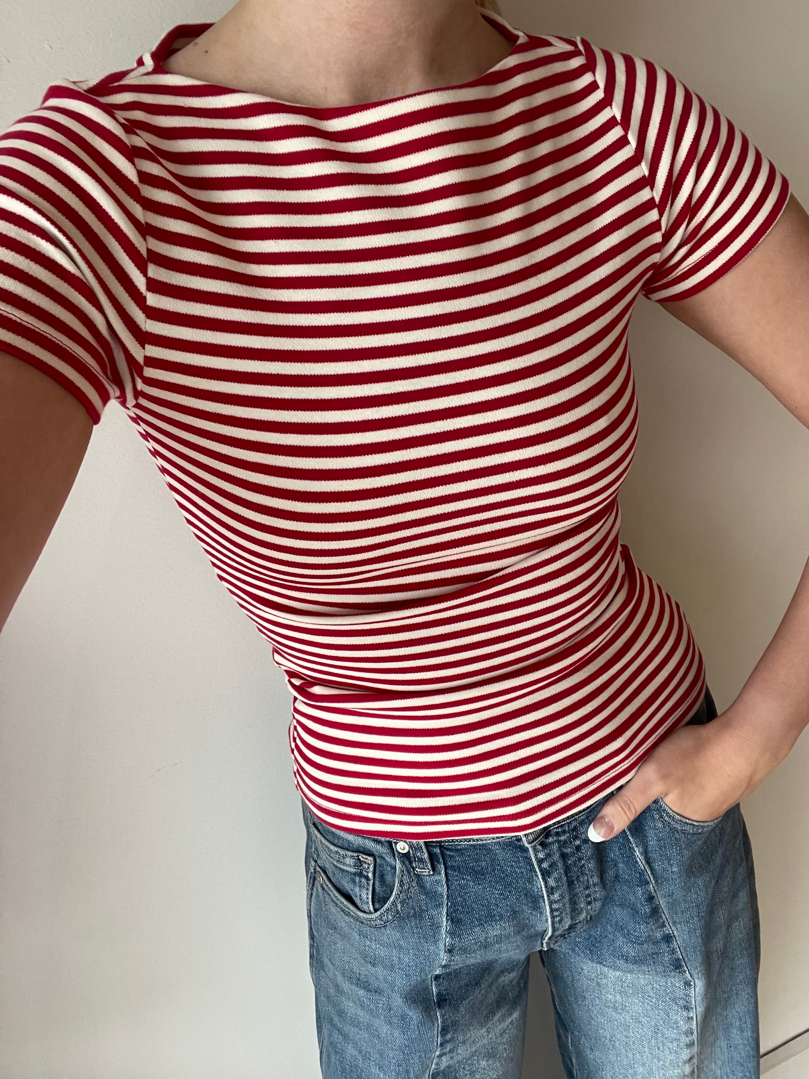 Kate Striped Fitted Top