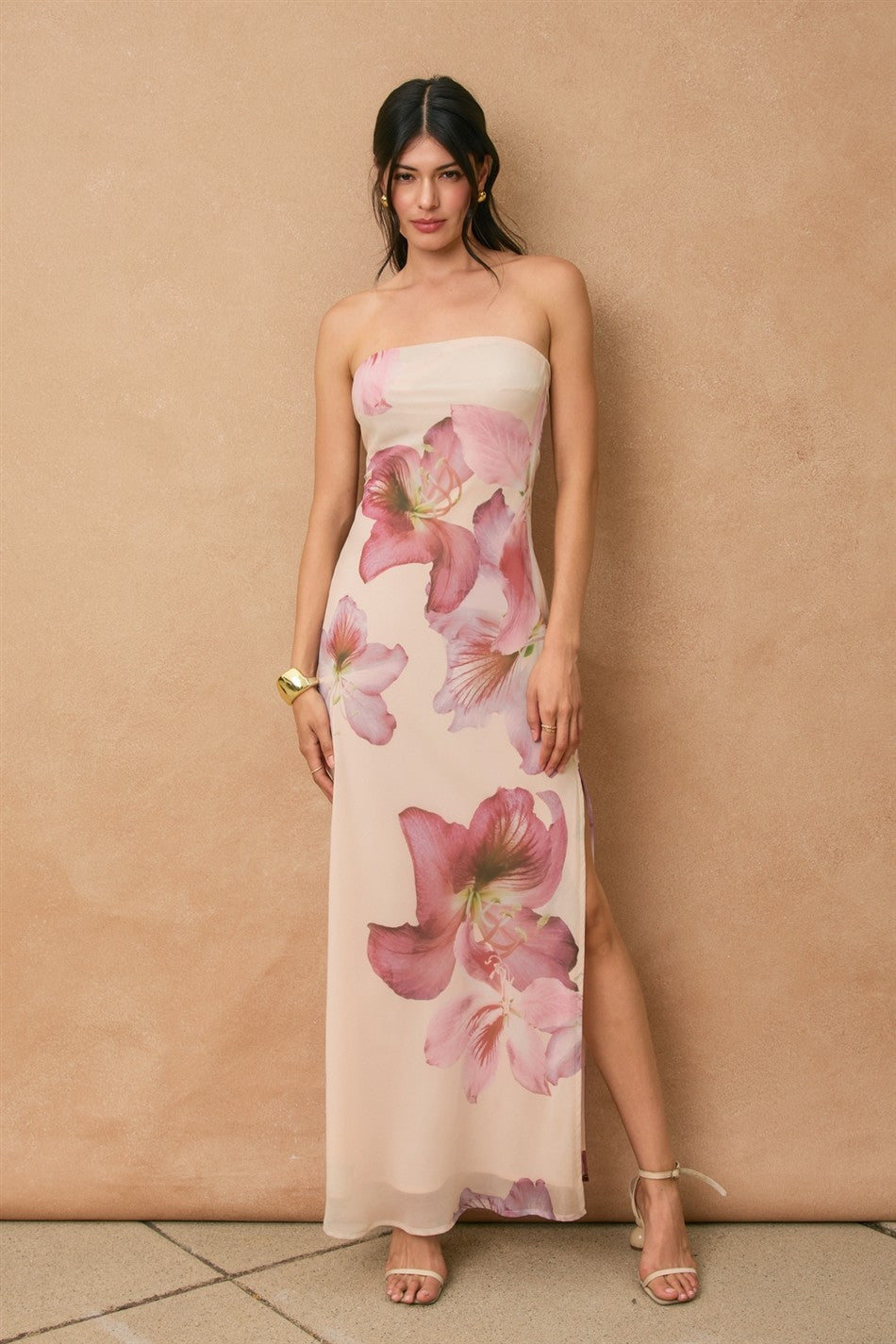 Bloomlight Strapless Maxi Dress