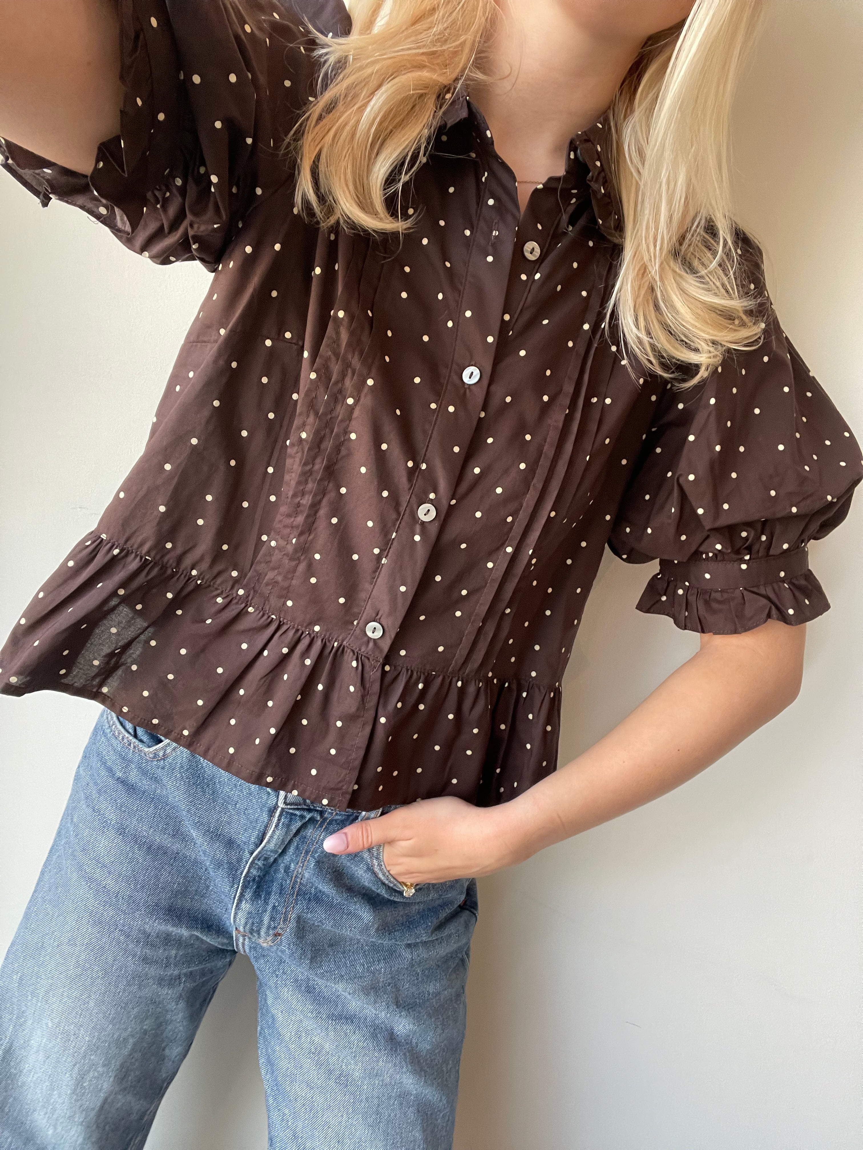 Maggie Polka Dot Blouse