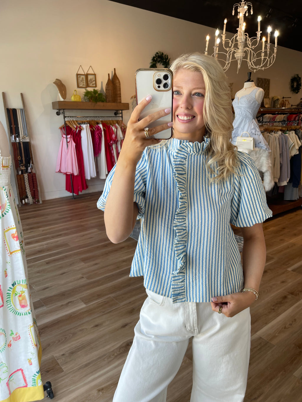 Presleigh Striped Top