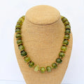 Round Olive Bead Necklace