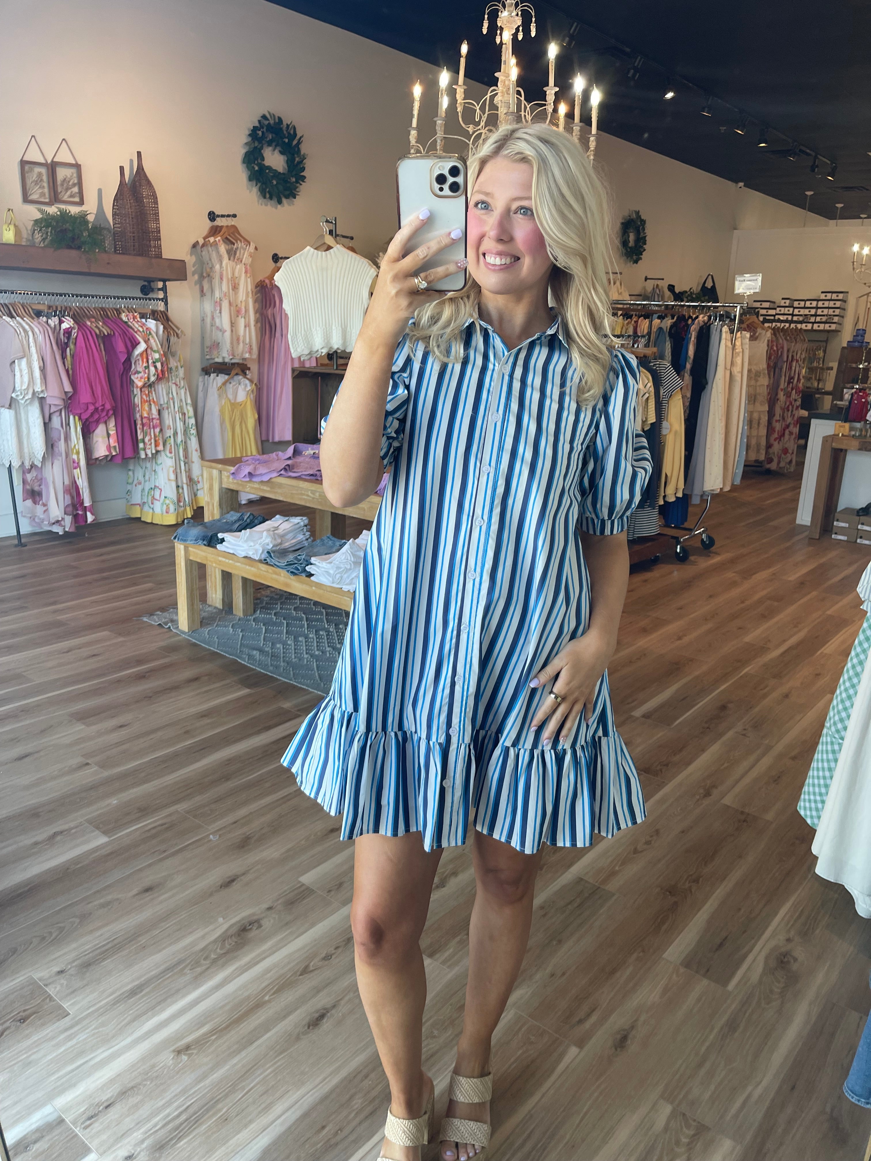 Sadie Stripe Shift Dress