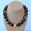 Brown Gold Bauble Necklace