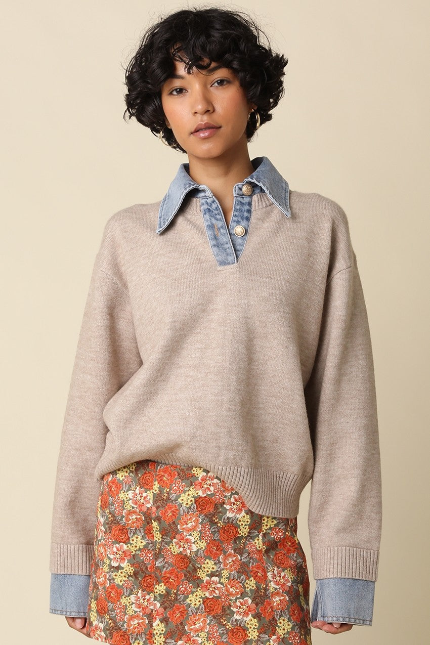 Spencer Contrast Sweater