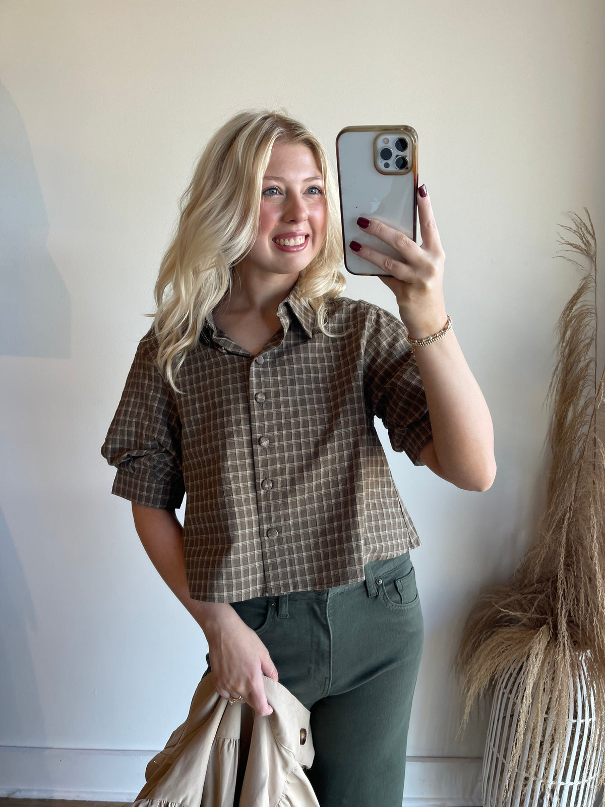 Abigail Plaid Top