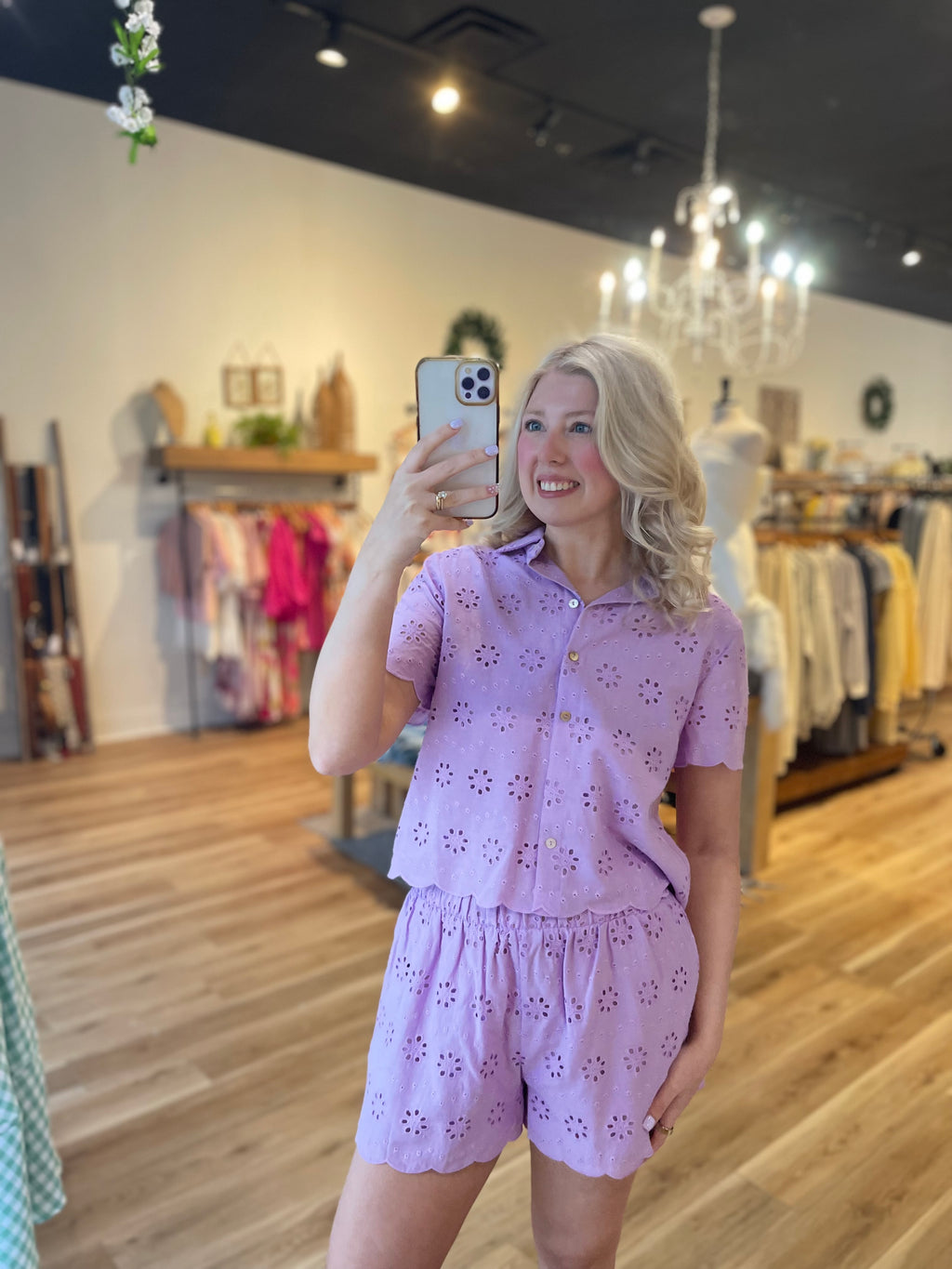 Scottie Eyelet Top