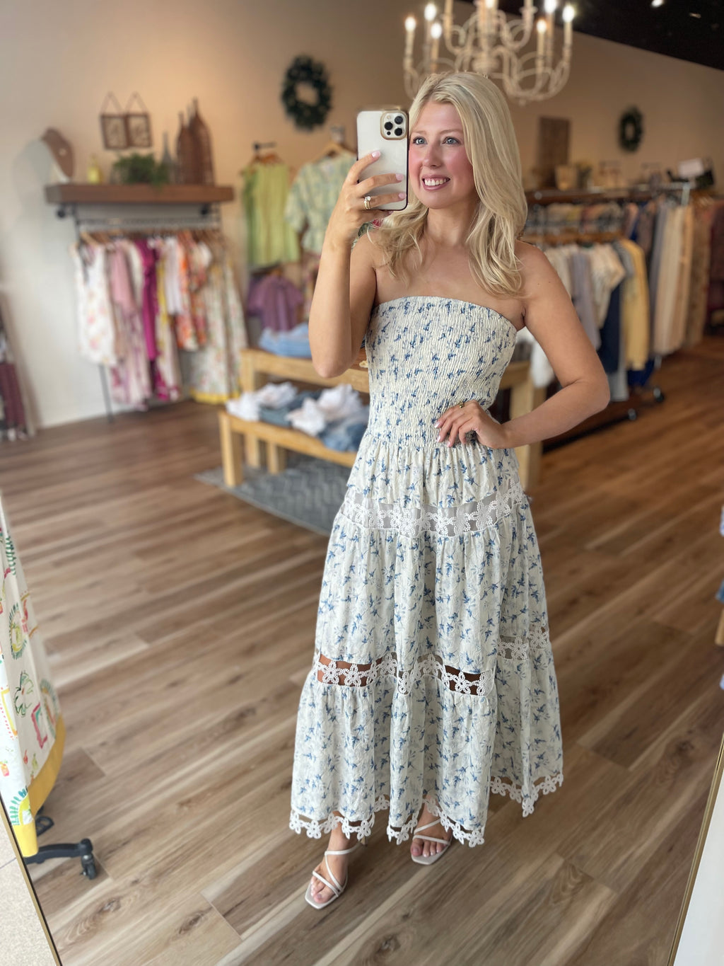 Ellie Eyelet Midi Dress
