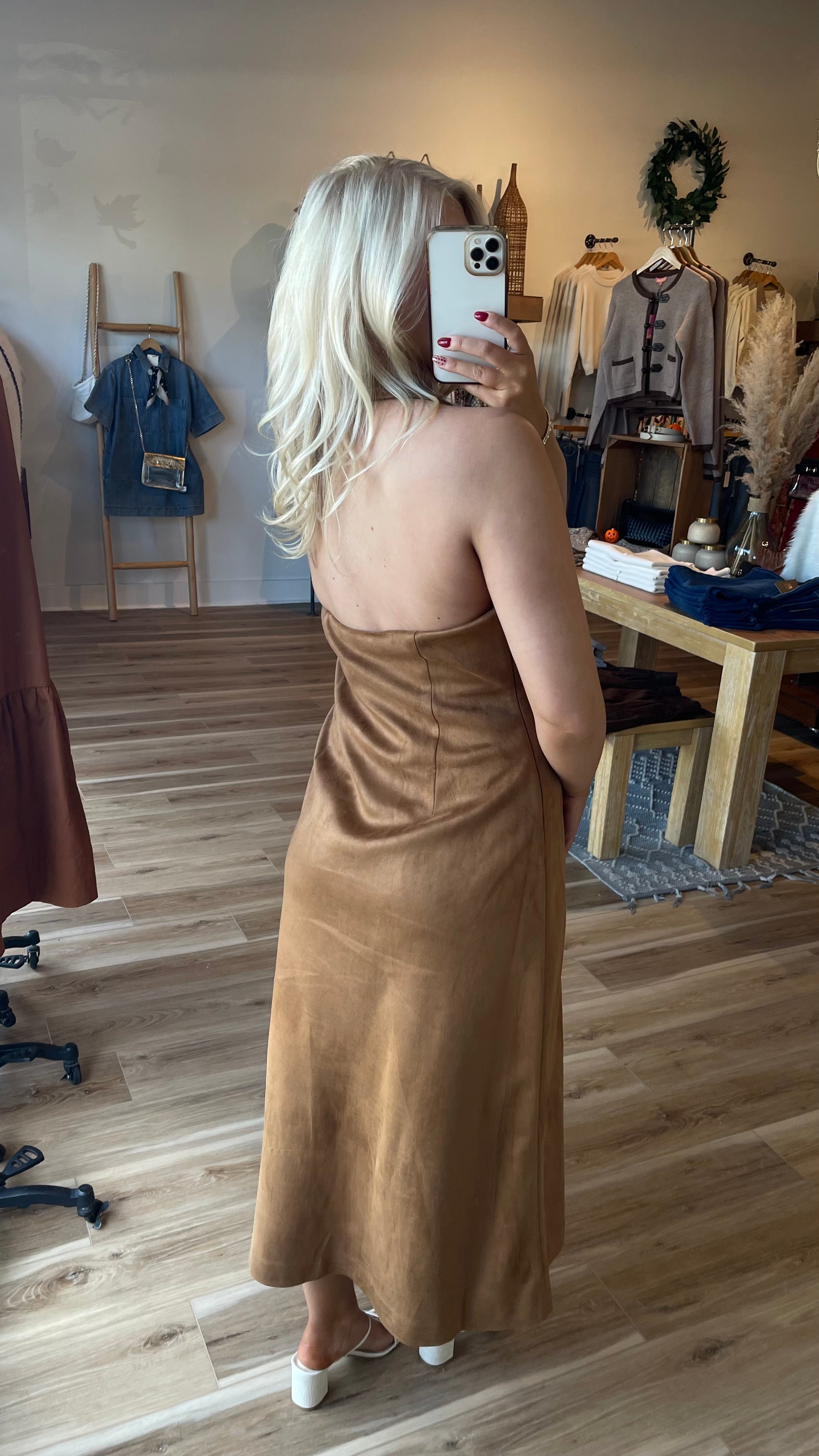 Staude Suede Midi Dress