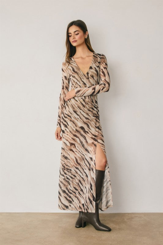 Madeleine Zebra Print Maxi Dress
