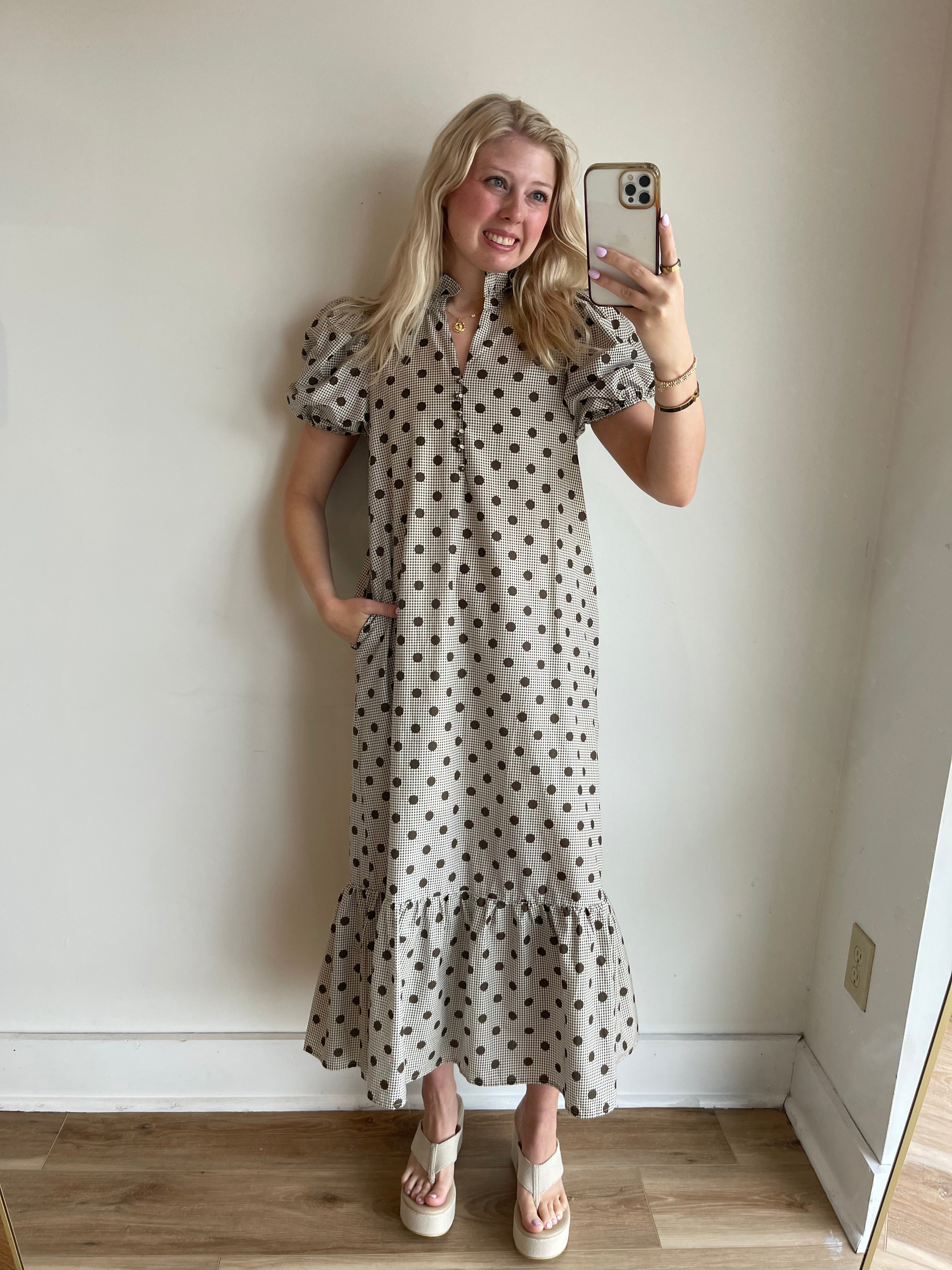 Frances Polka Dot Maxi Dress
