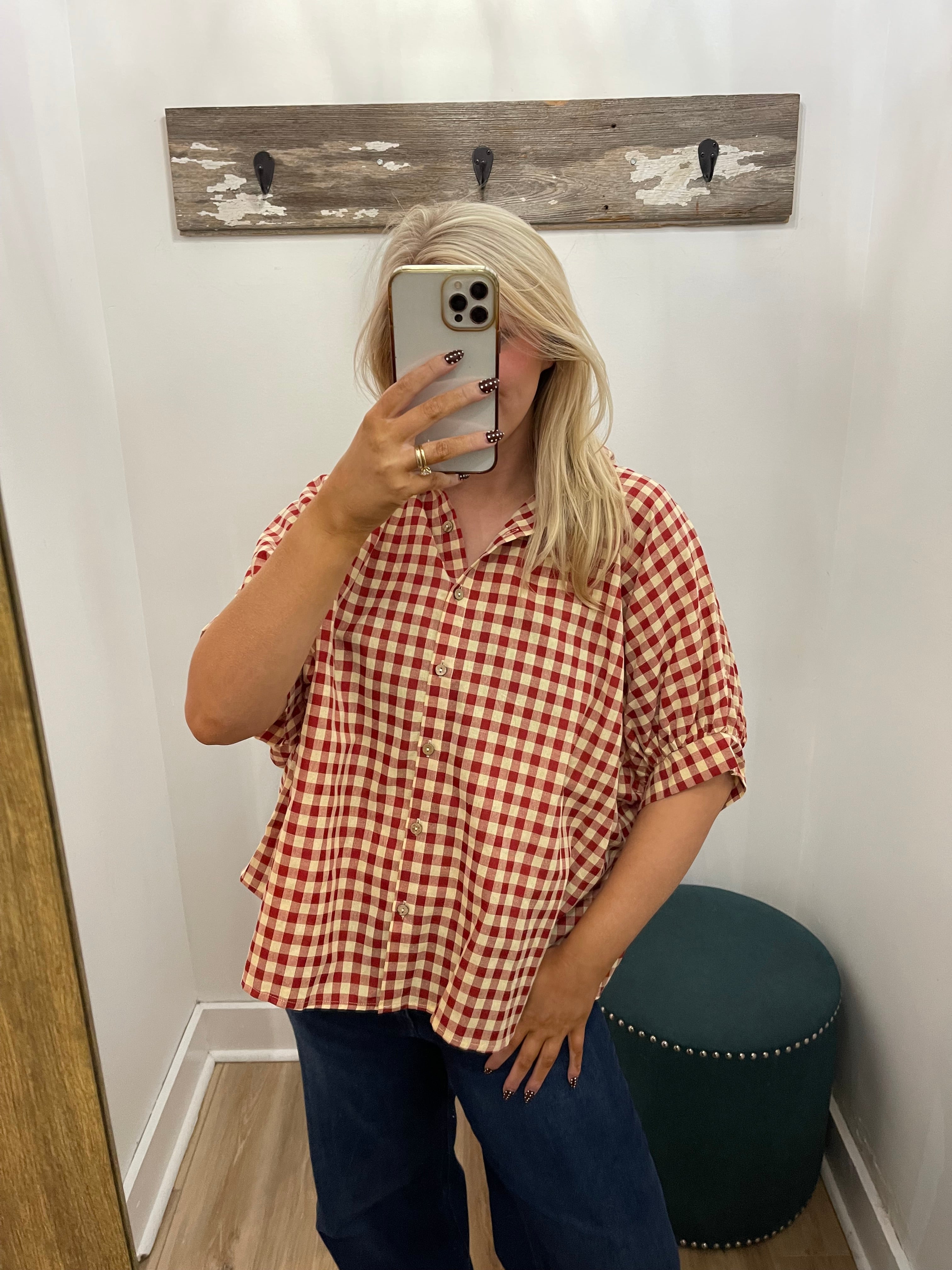 Blakely Gingham Top