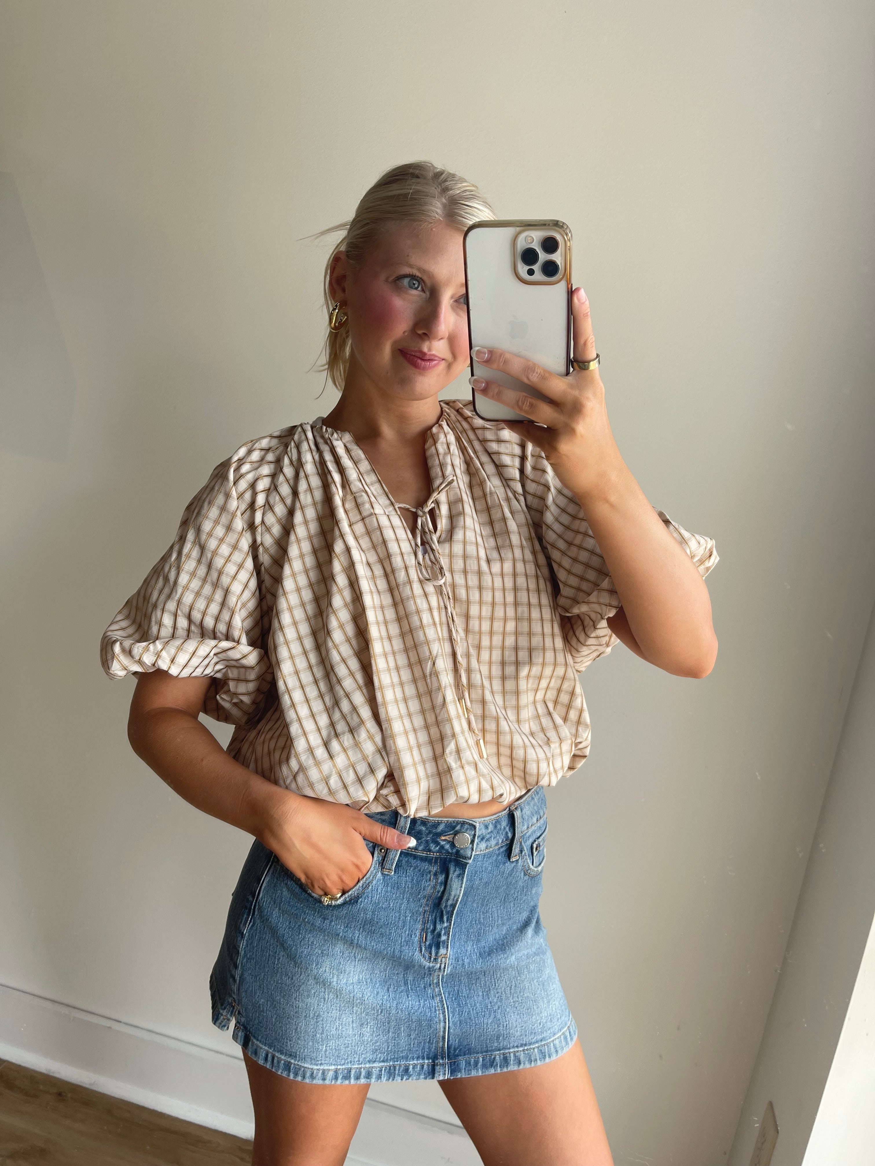 Macy Plaid Blouse