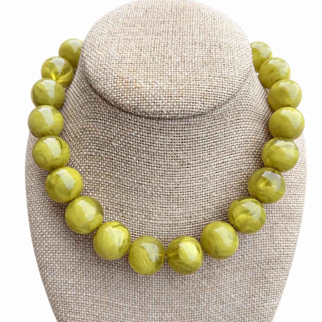 Chartreuse Bauble Necklace