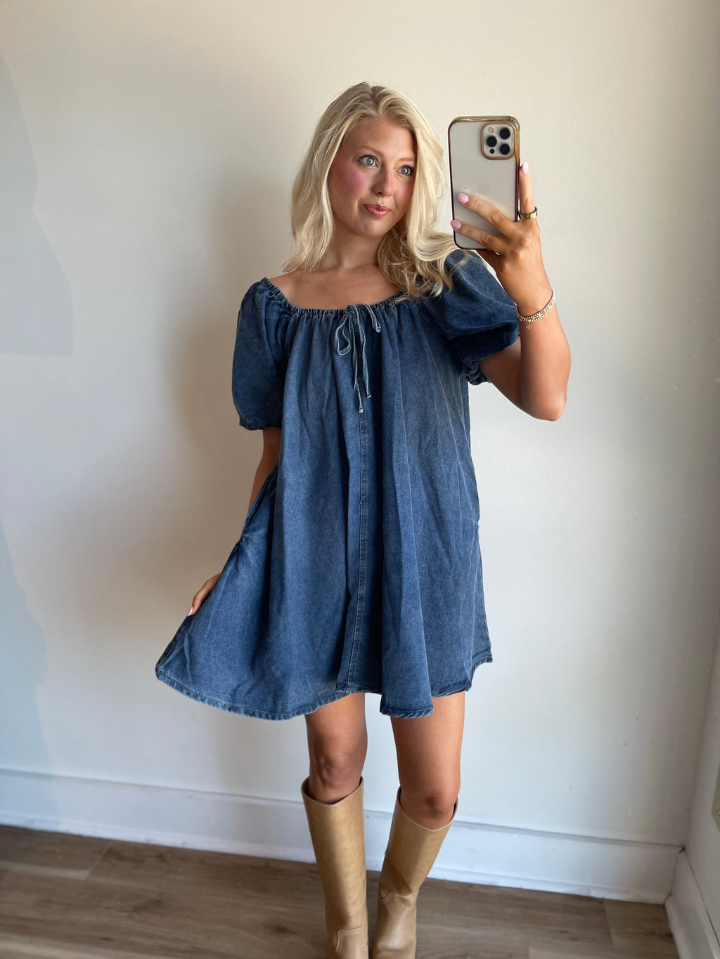 Jamie Babydoll Denim Dress
