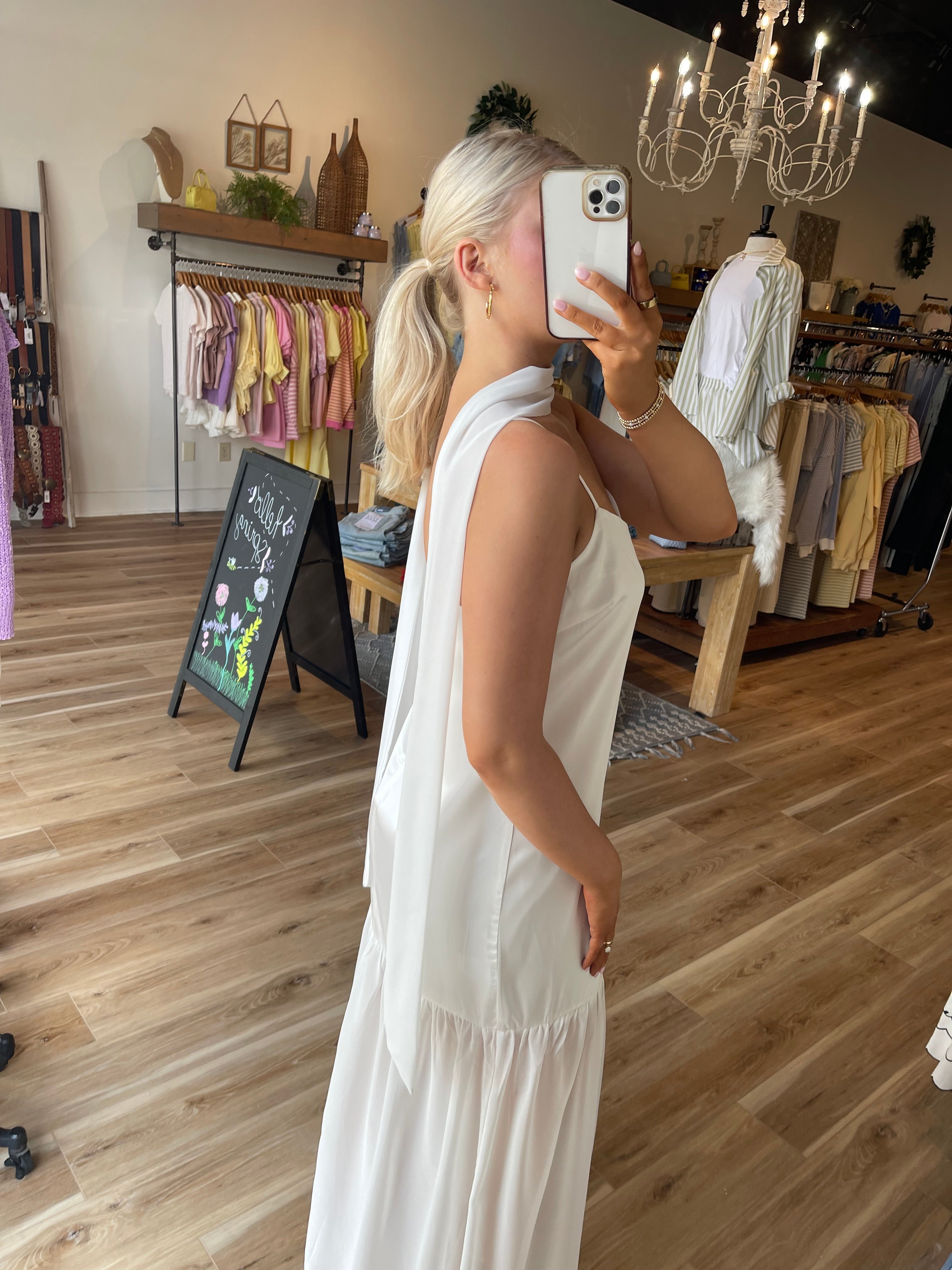 Sutton Maxi Dress with Neck Scarf