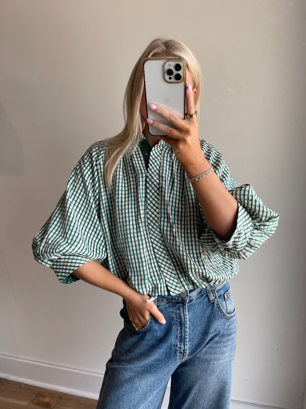 Gayle Gingham Blouse