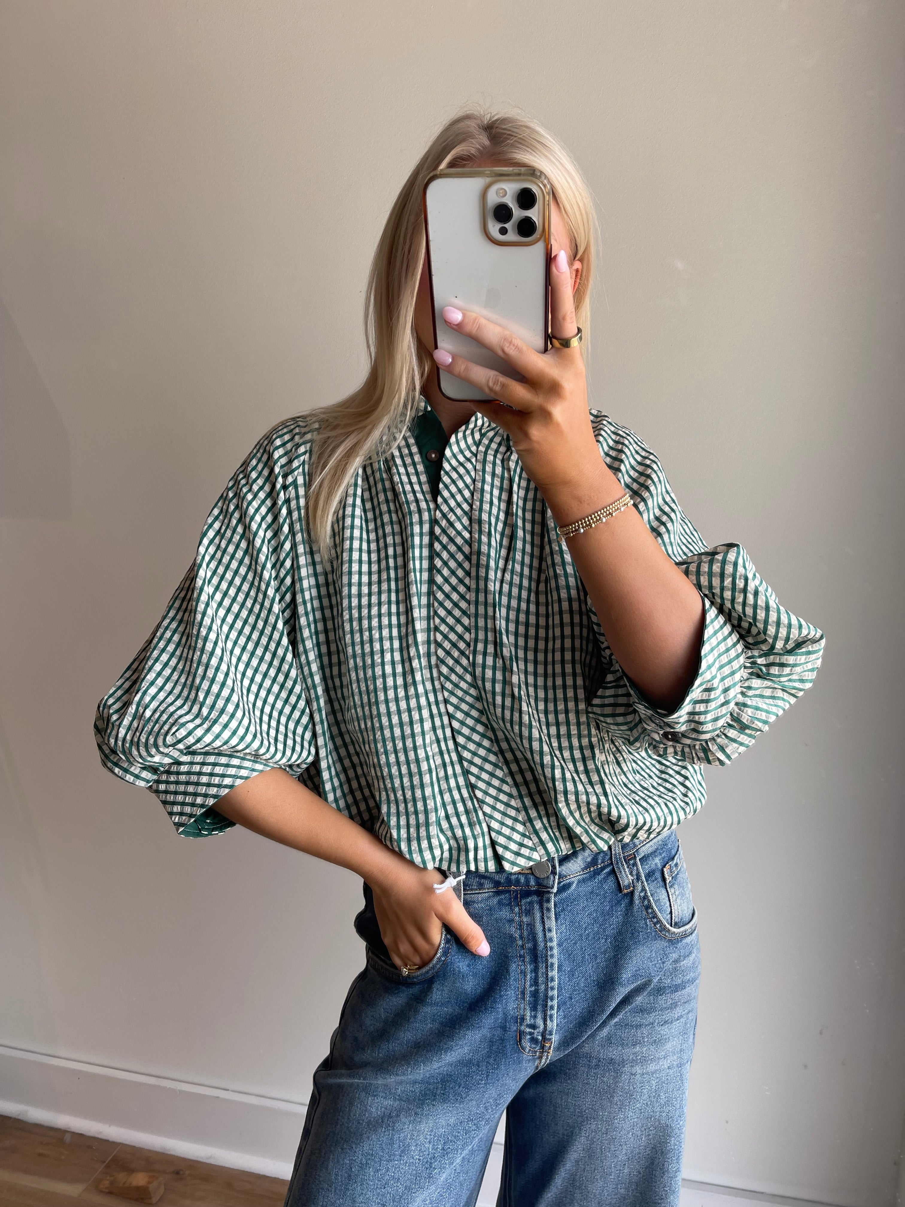 Gayle Gingham Blouse