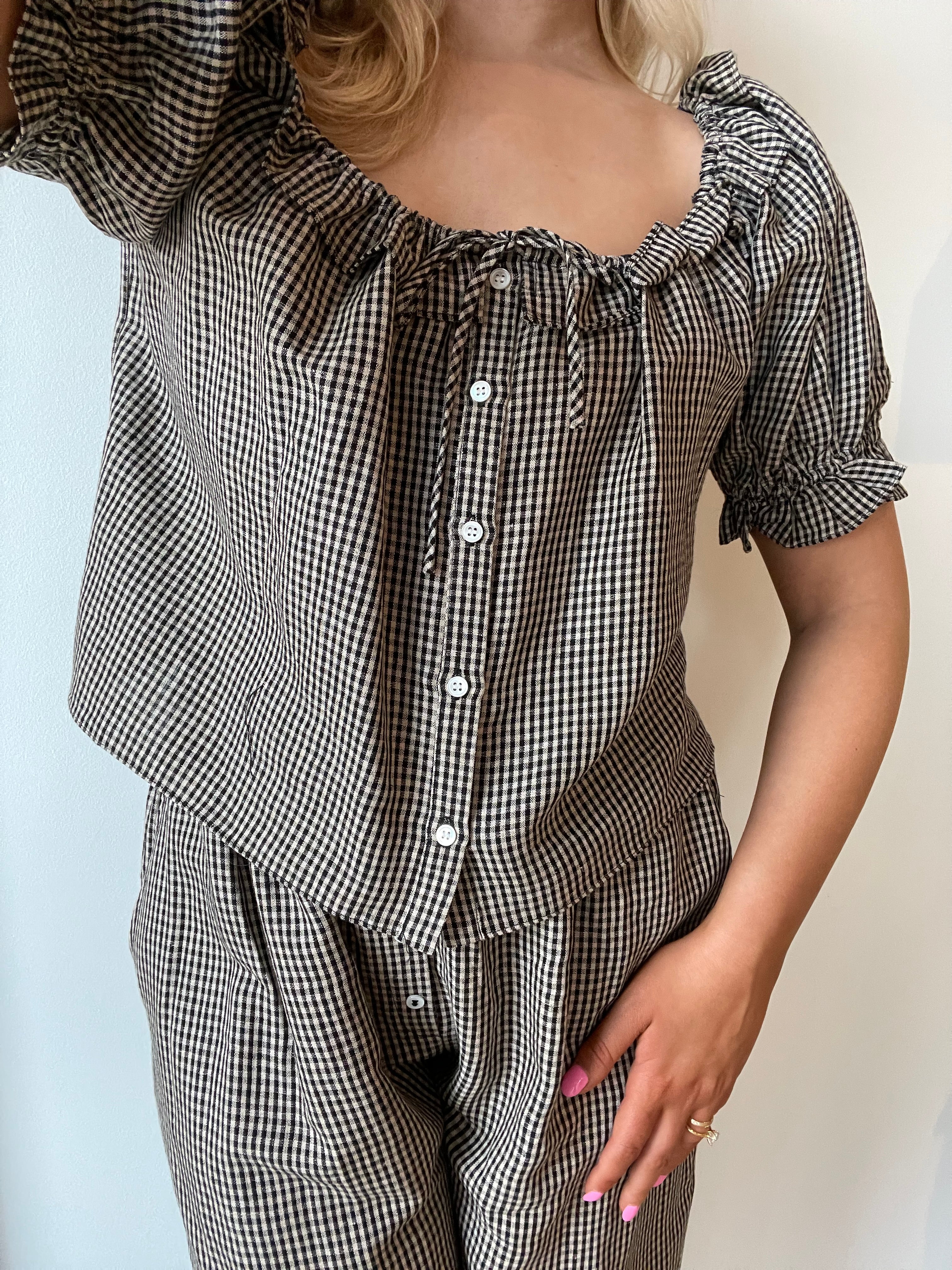 Matilda Gingham Top