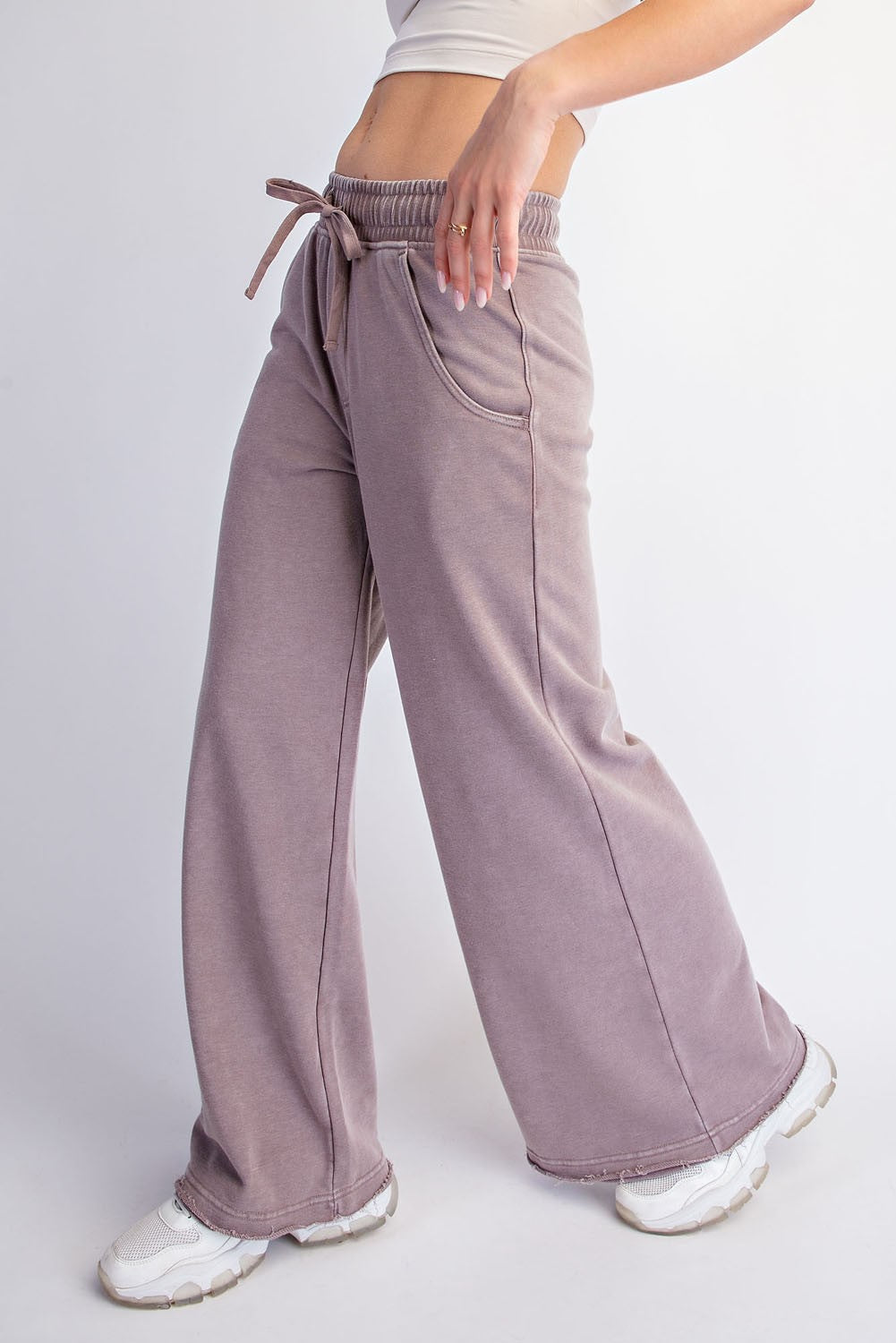 French Terry Wide Leg Sweatpants