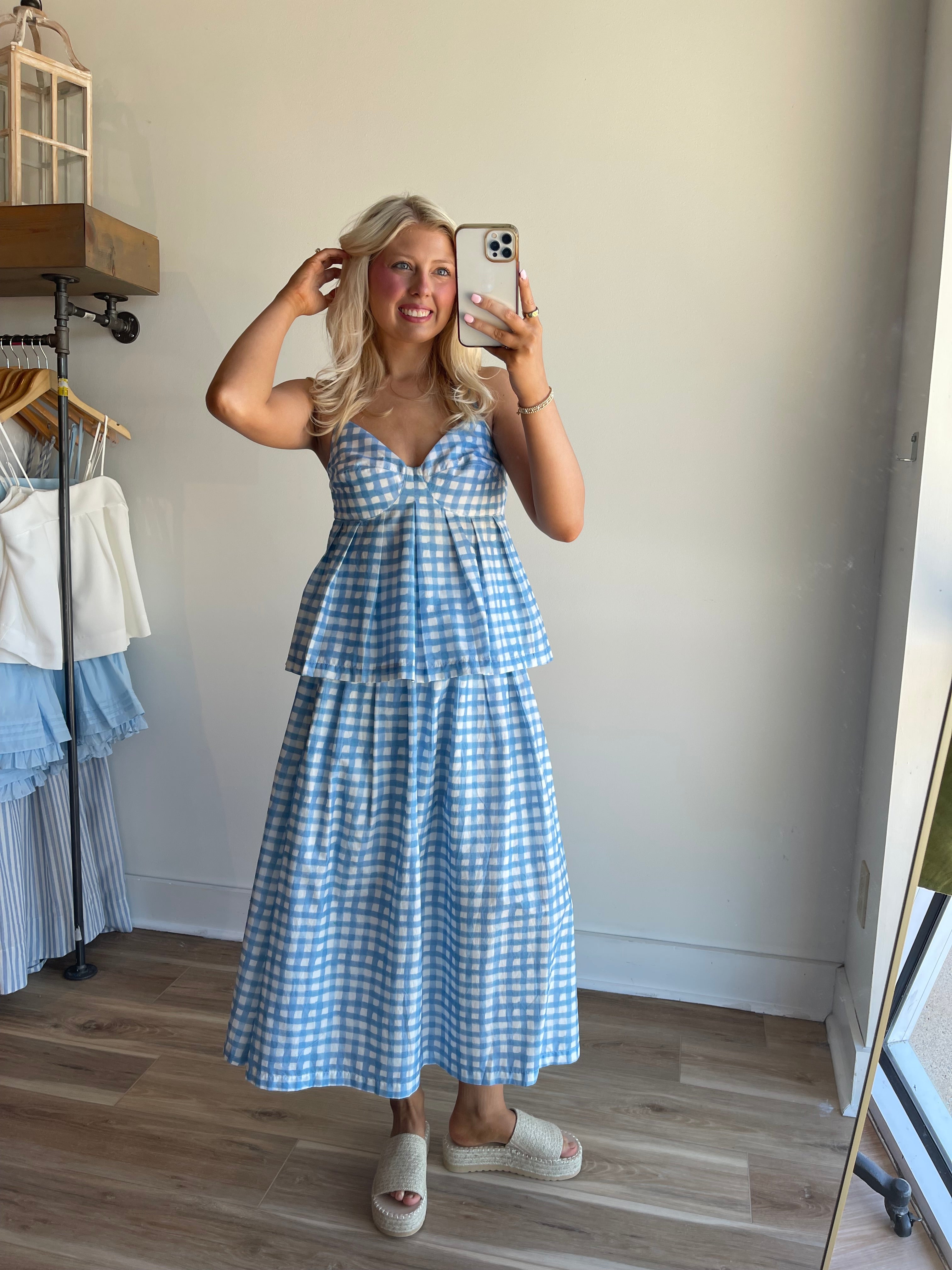 Billie Gingham Top