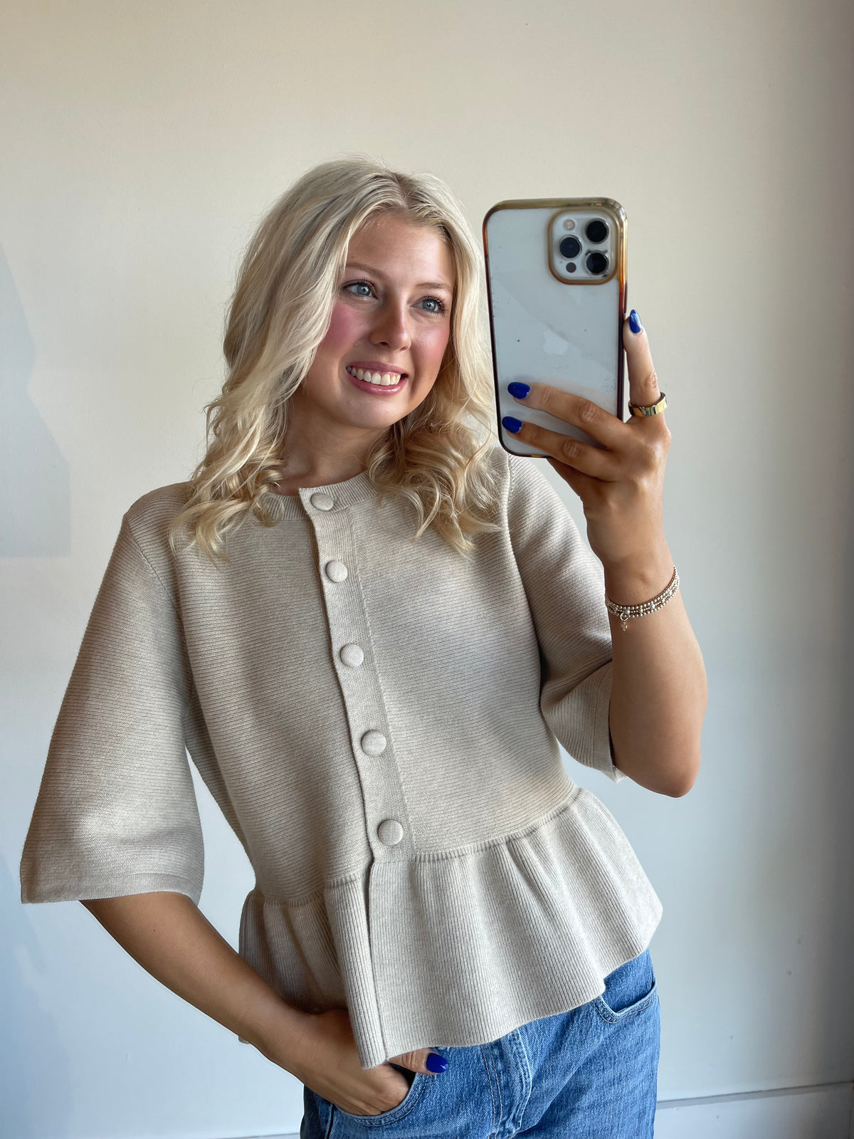 Marlee Peplum Knit Top