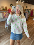 Strawberry Button Sweater