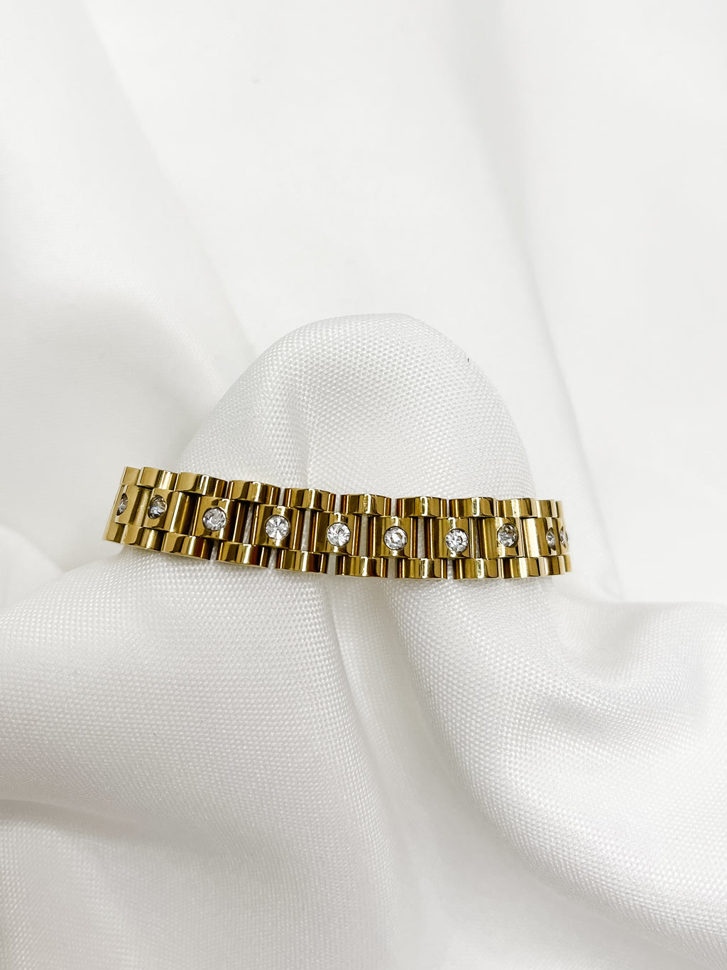 Chain Watch Diamond Bracelet