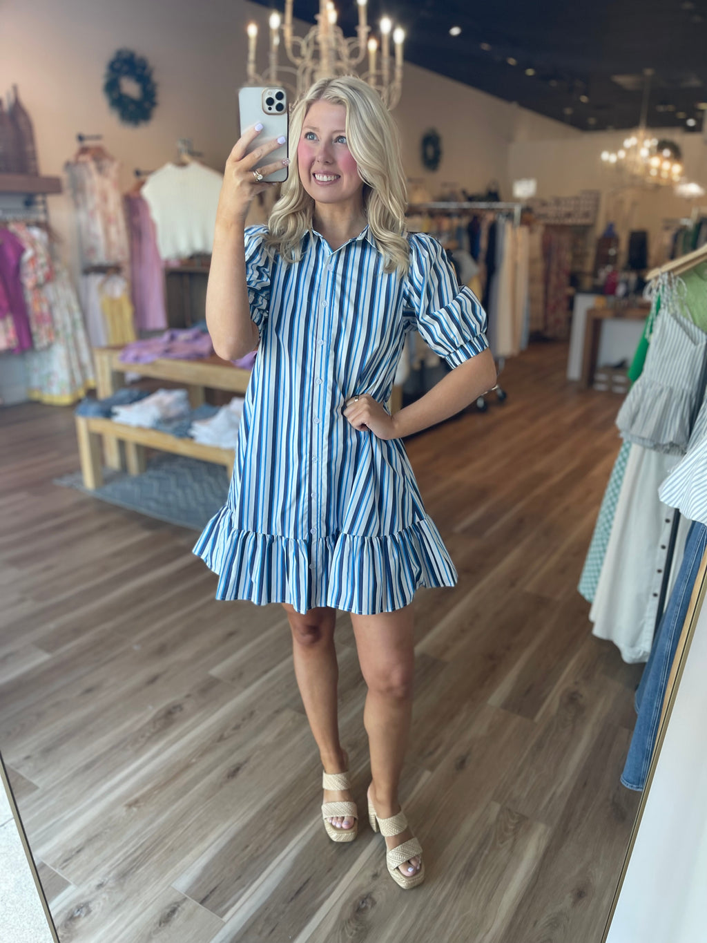 Sadie Stripe Shift Dress