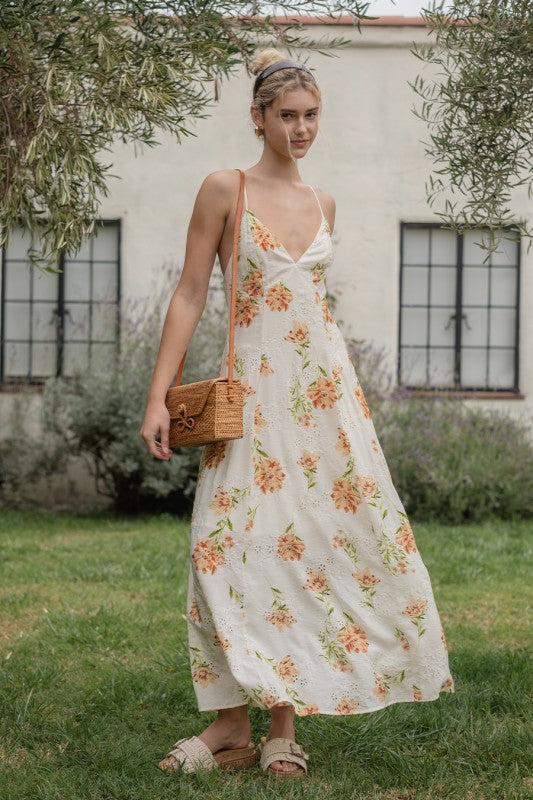 Autumn Floral Maxi Dress