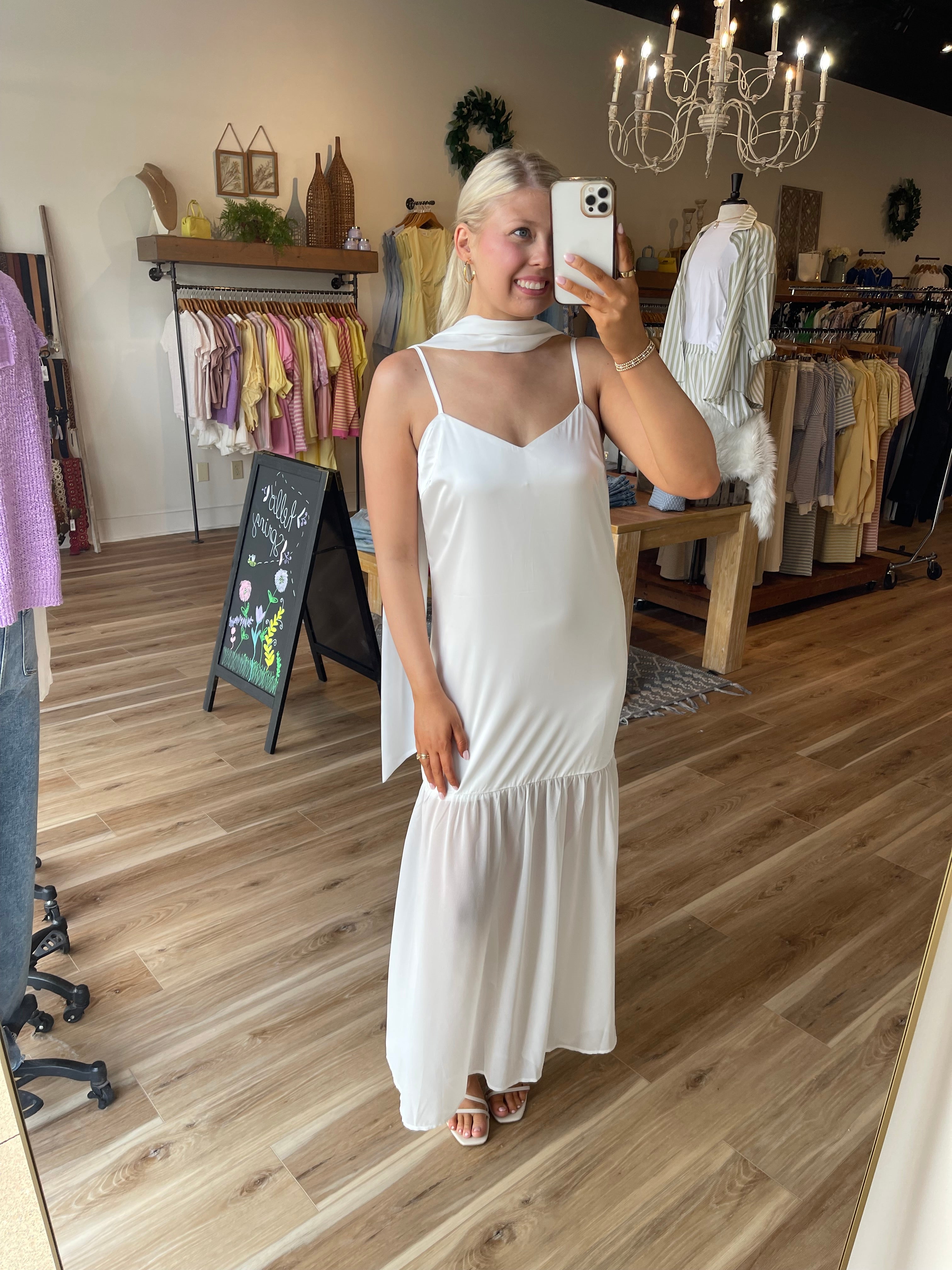 Sutton Maxi Dress with Neck Scarf