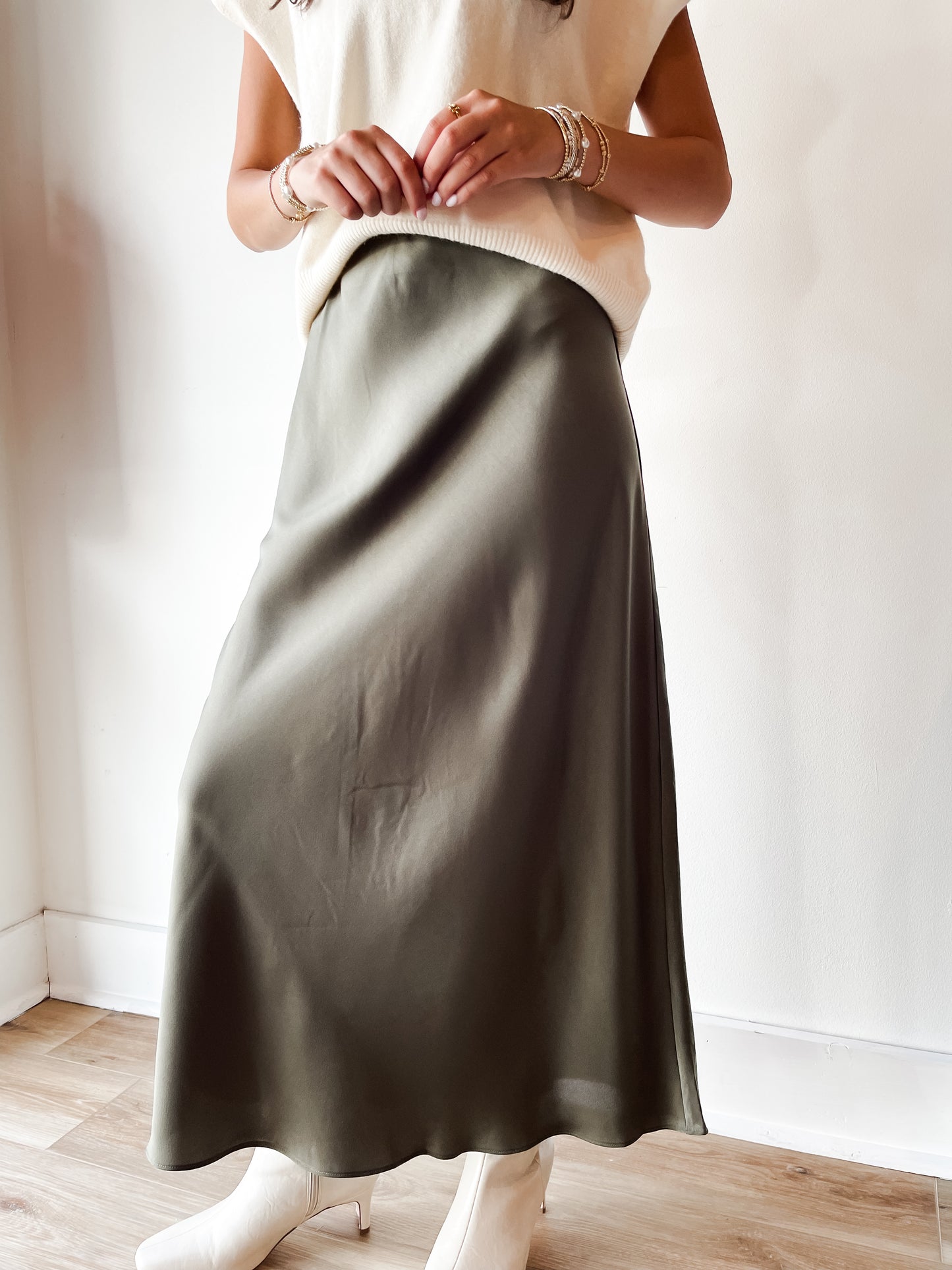 Jessie Satin Skirt