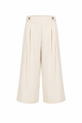 Capri Wide Leg Linen Pants