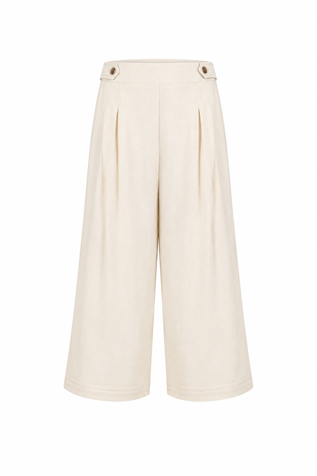 Capri Wide Leg Linen Pants
