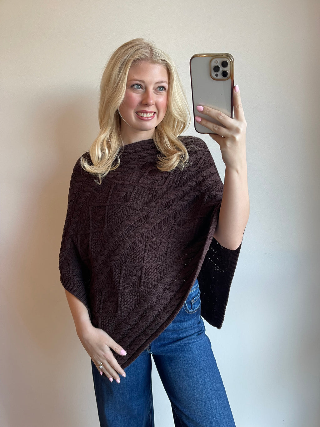 Mila Poncho Sweater Top