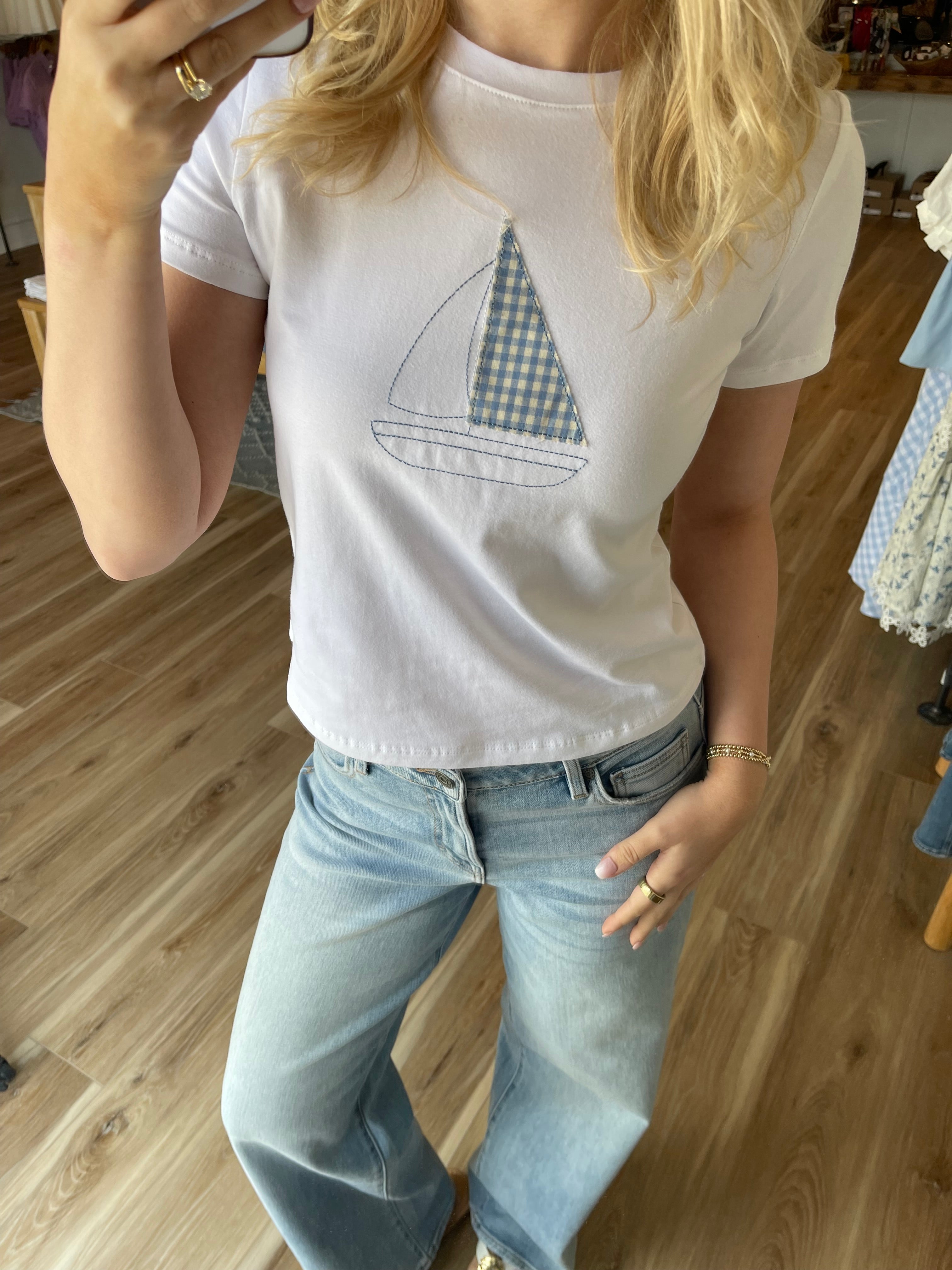 Gingham Sail Tee