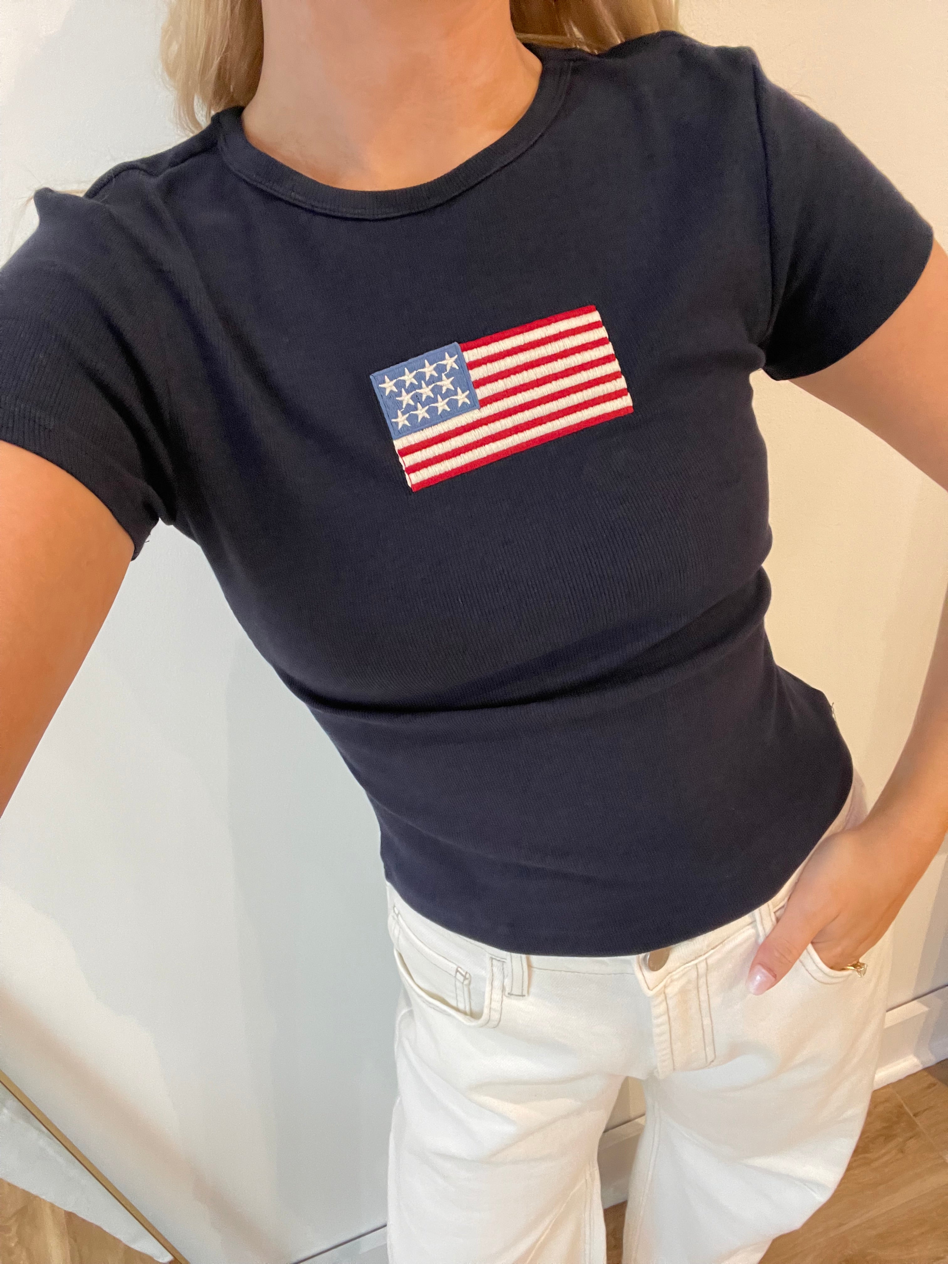 Flag Fitted Tee